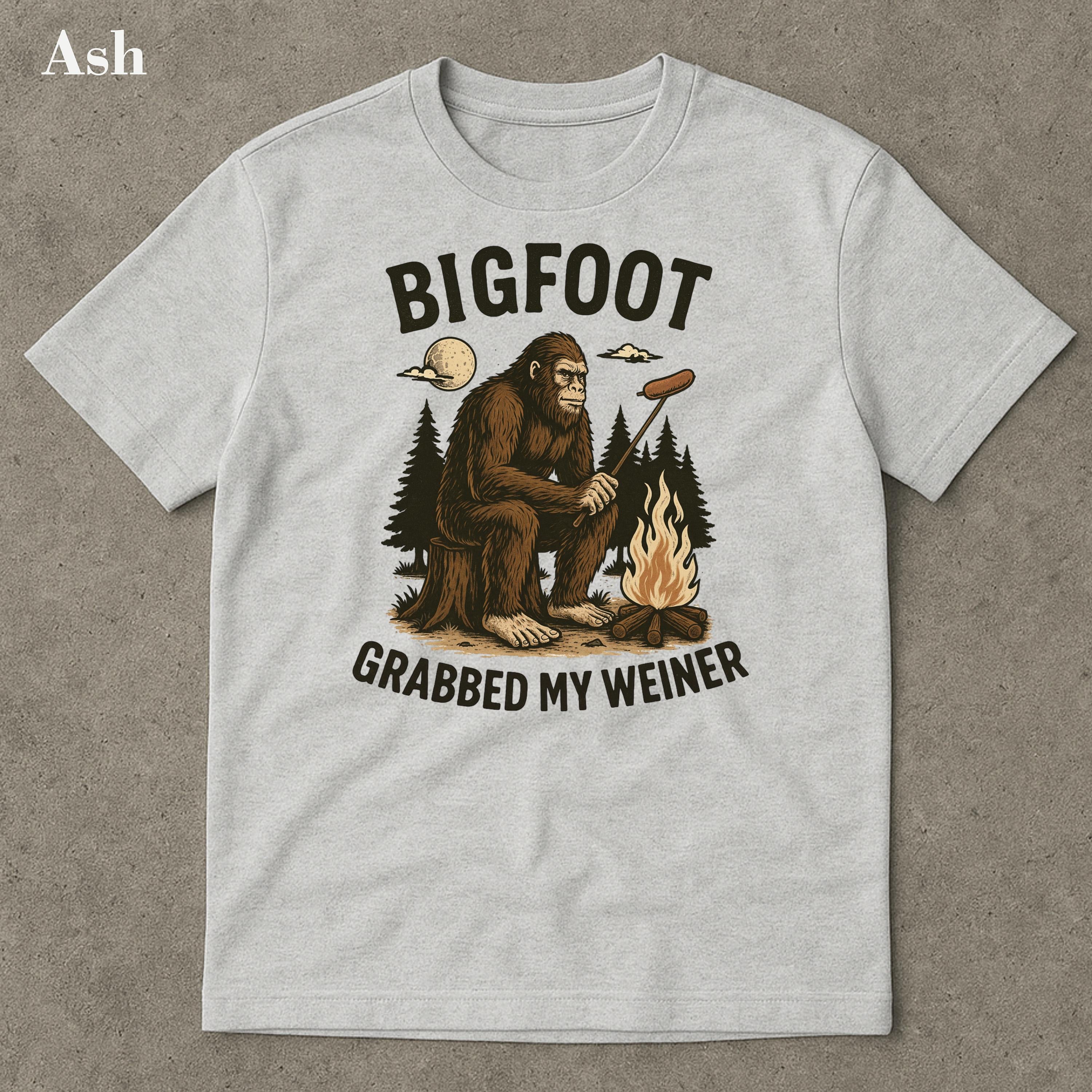 Bigfoot Grabbed Weiner Campfire Sasquatch Bigfoo National Forests Camping Appalachia Silly (4)