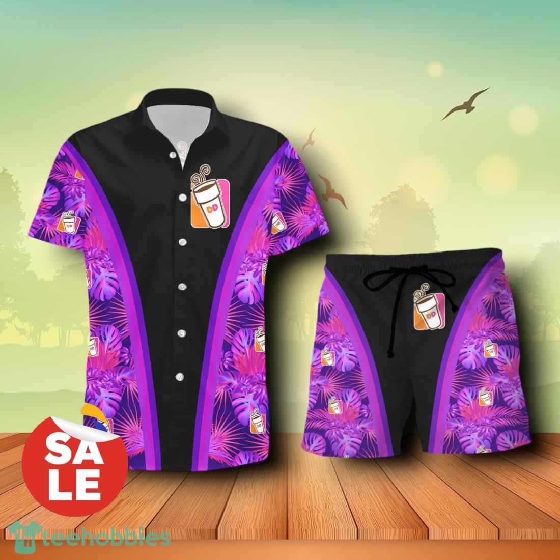Dunkin Donuts Combo Hawaiian Shirt & Shorts For Men Women