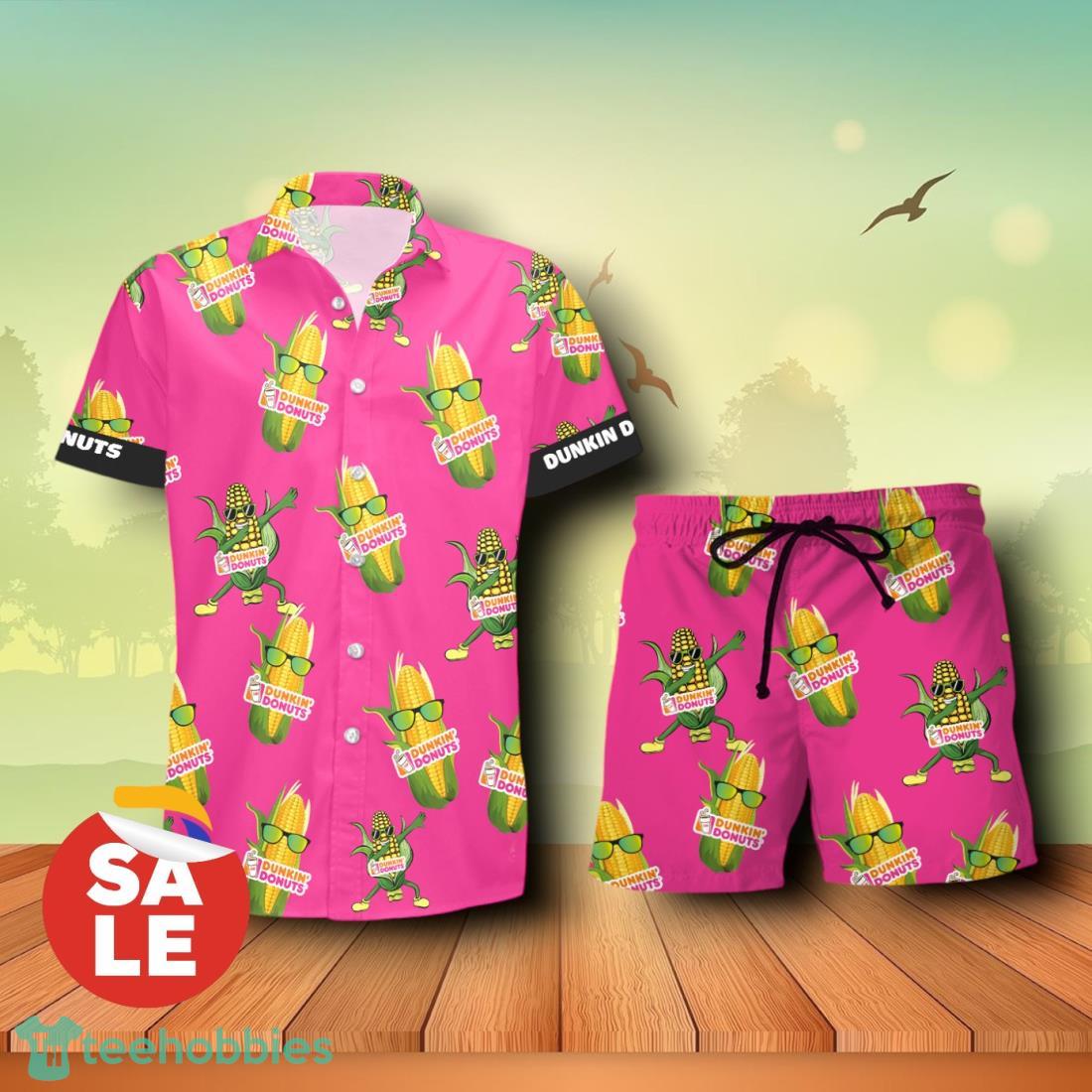Dunkin Donuts Funy Combo Hawaiian Shirt & Shorts For Men Women