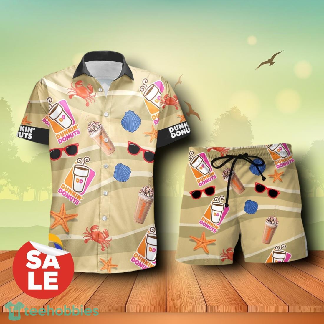 Dunkin Donuts Summer Seafood Combo Hawaiian Shirt & Shorts For Men Women