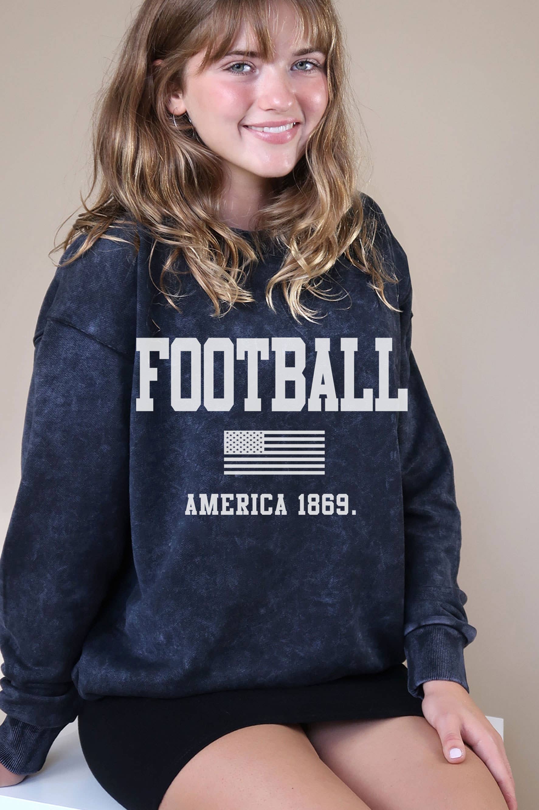 Football America 1869  Mineral Graphic Brushed Sweatshirt T-Shirts, Hoodie | PodTeesHub.com