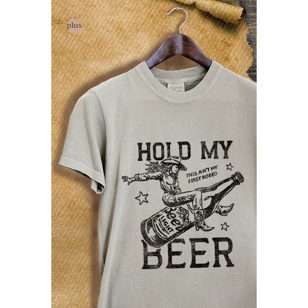 Hold My Beer Western Vintage Graphic Plus Tee Hoodie, Sweatshirt | PodTeesHub.com