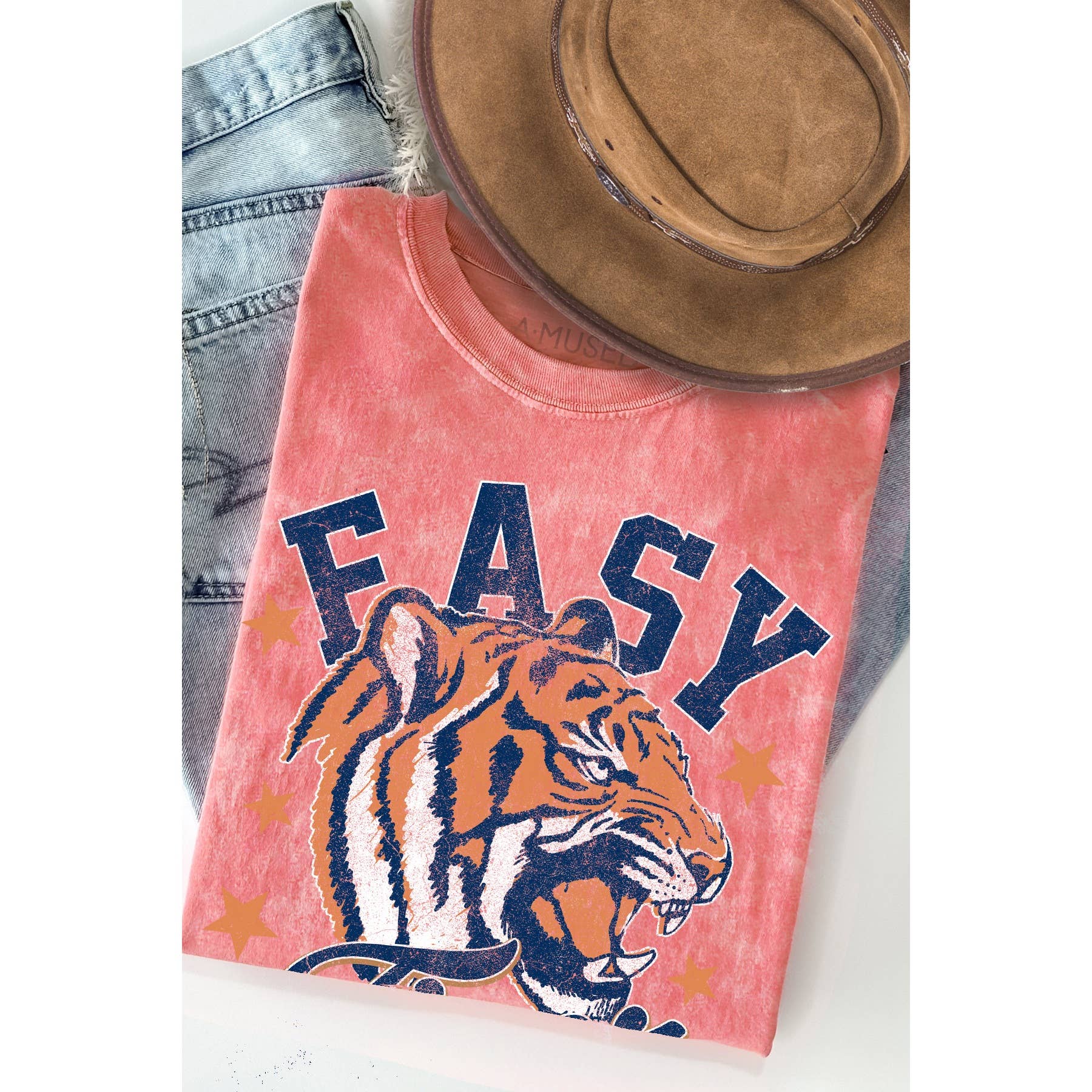Easy Tiger Women's Vintage Mineral Wash T-Shirt Hoodie, Sweatshirt | PodTeesHub.com