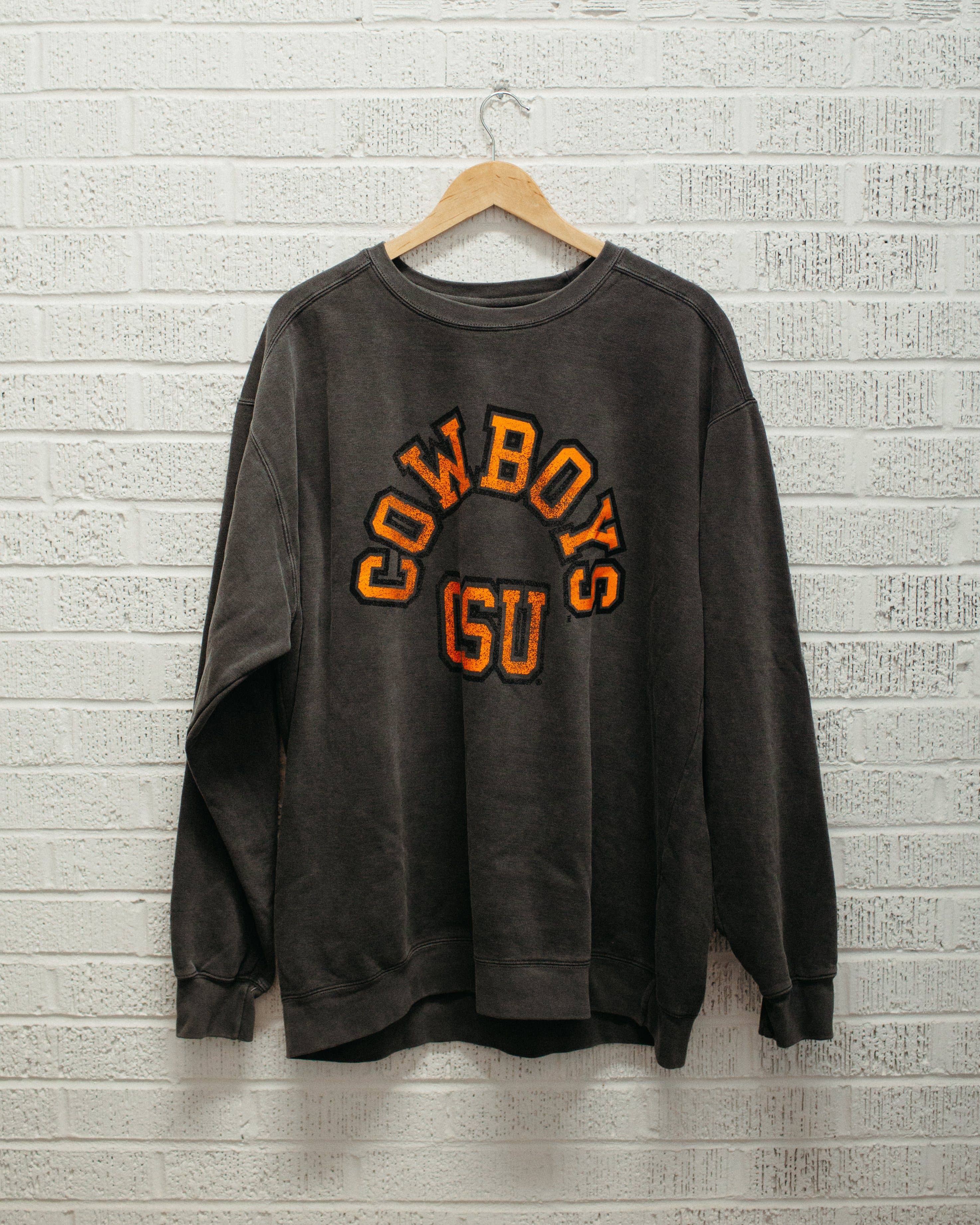 Osu Cowboys Mega Arch Pepper Comfort Colors Sweatshirt T-Shirts, Hoodie | PodTeesHub.com