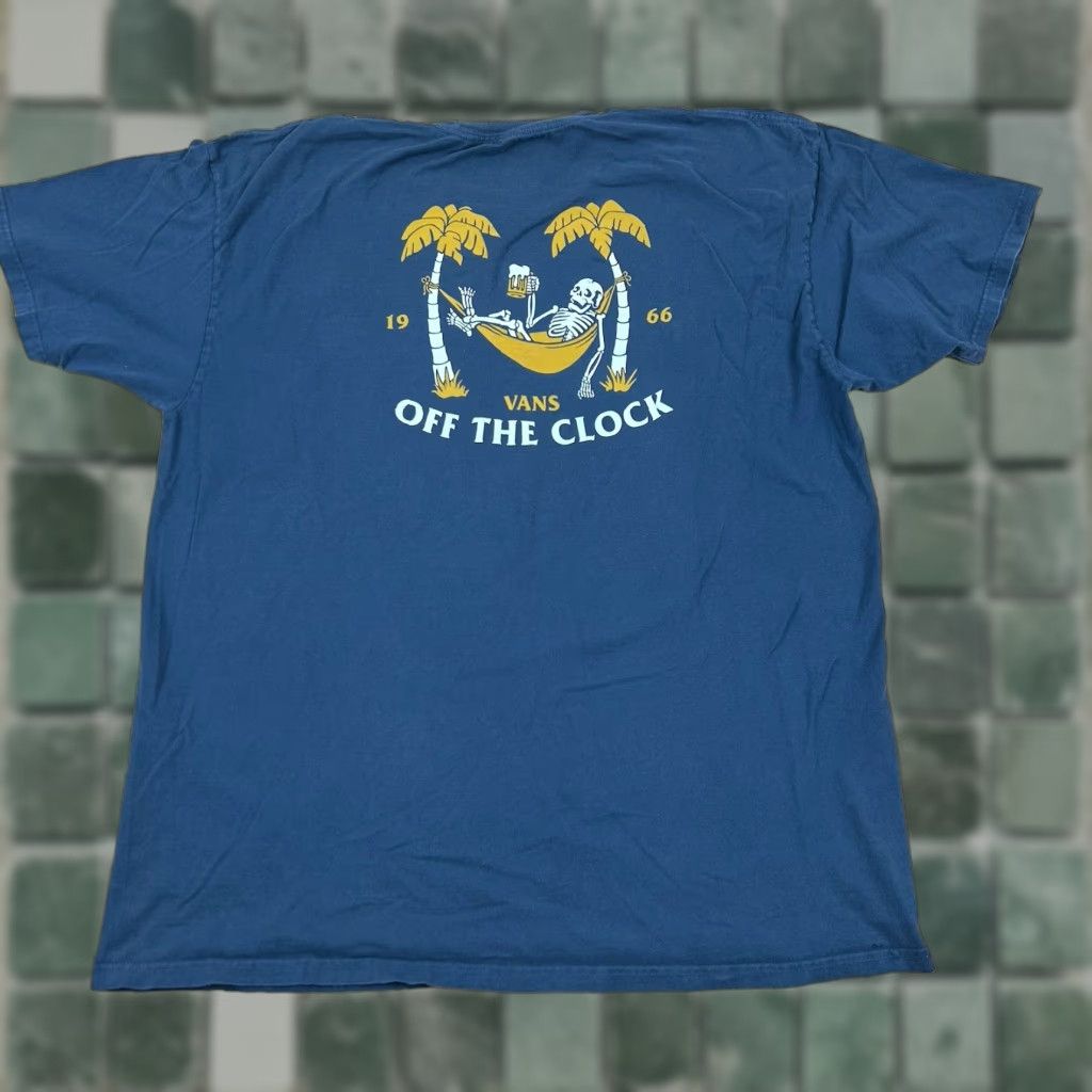 Vans Shirt Blue Surf Skate Logo 2xl Print 90s Beach Retro T-Shirts, Hoodie, Sweatshirt