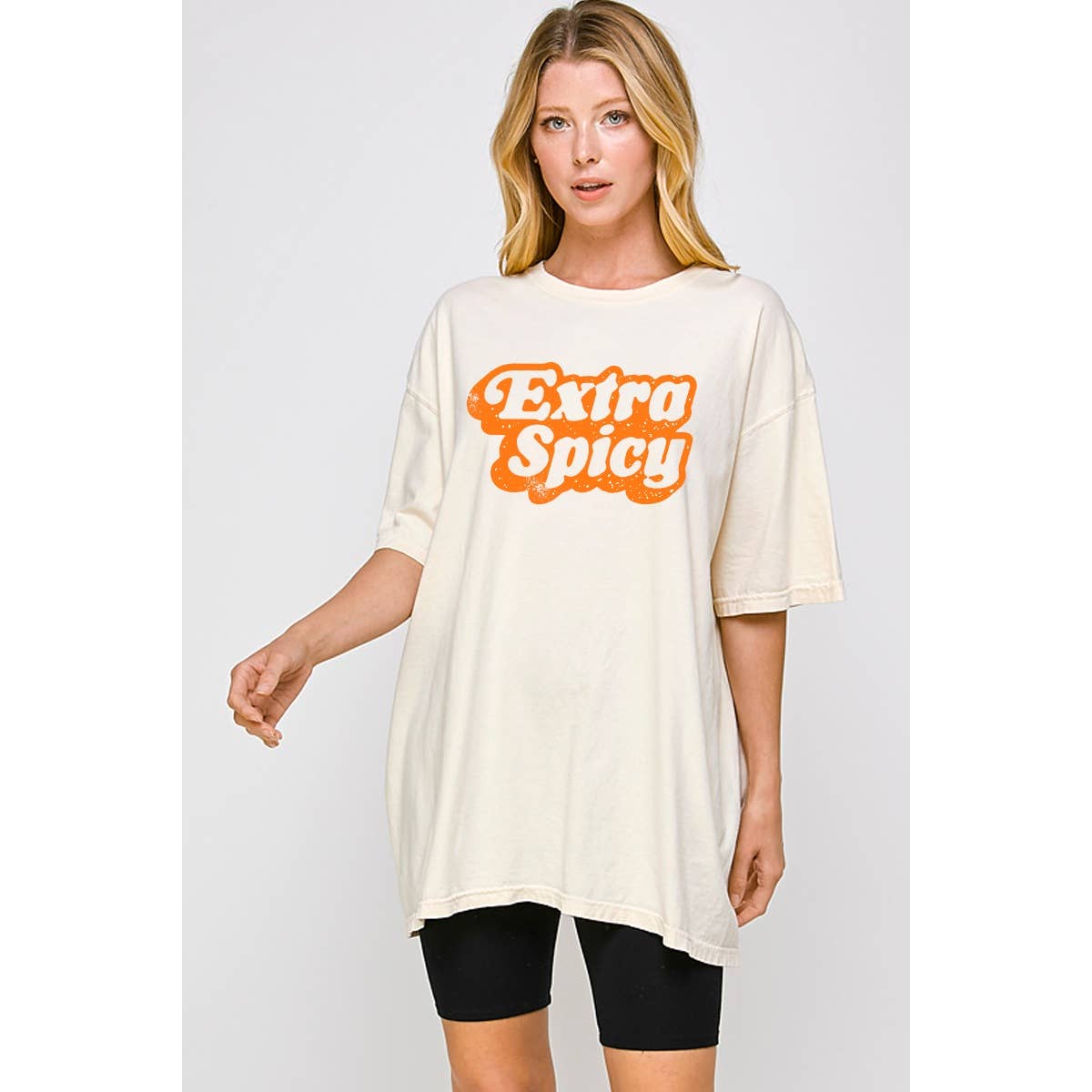 Extra Spicy Vintage Graphic Oversized Tee Hoodie, Sweatshirt | PodTeesHub.com