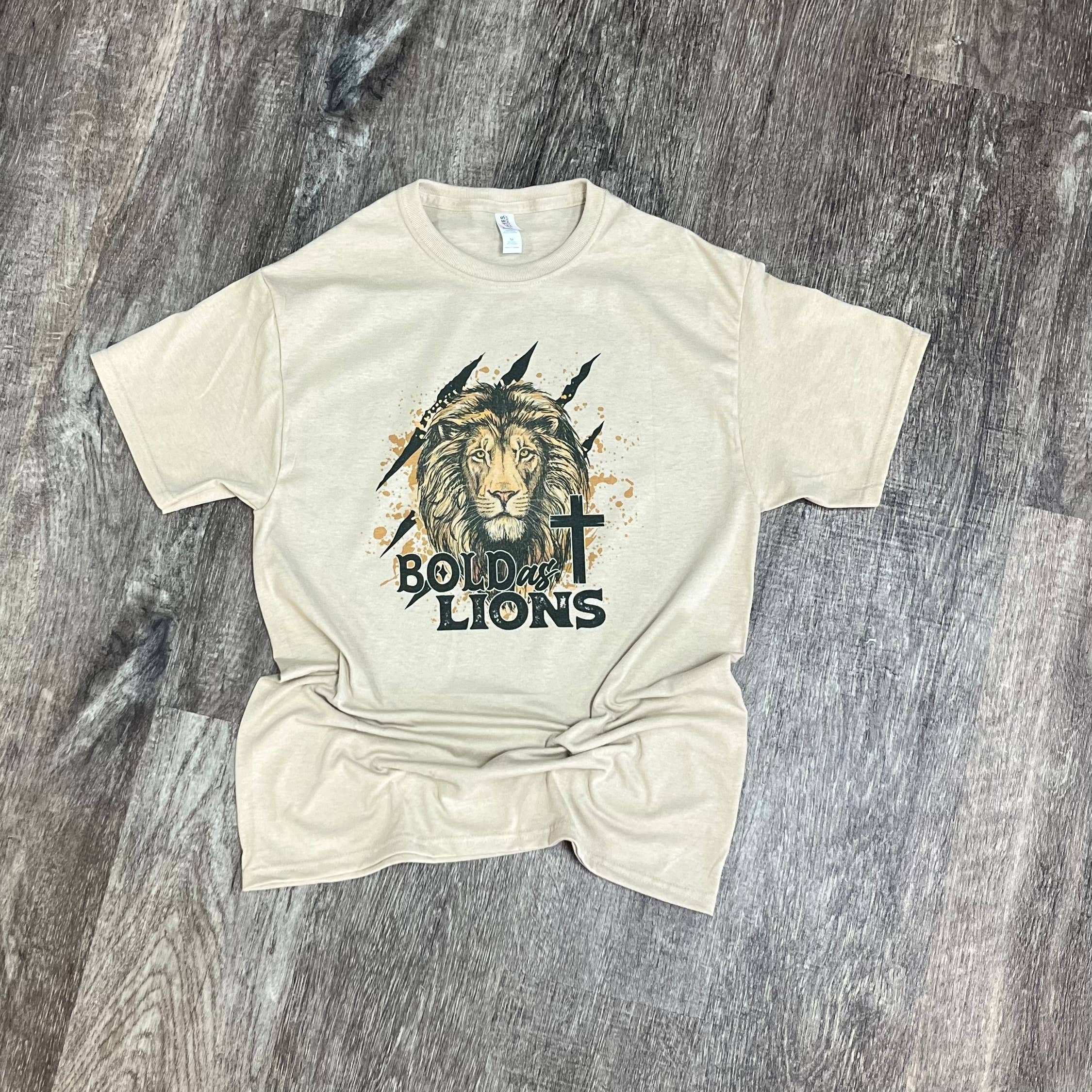 Bold As Lions On Sand Tee Hoodie, Sweatshirt | PodTeesHub.com