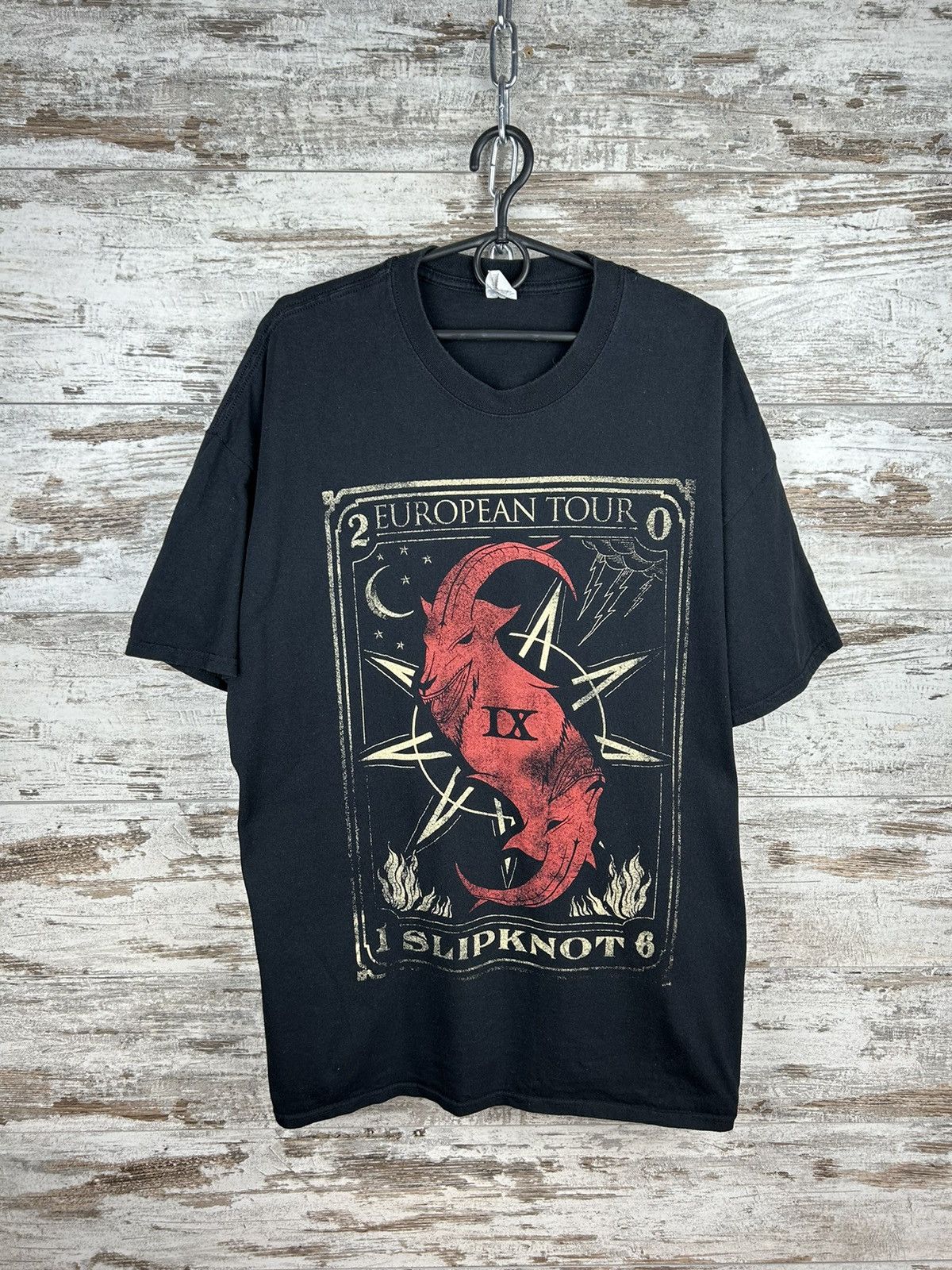 Mens Vintage Slipknot T Shirt Rock Band Tee European Tour Hoodie, Sweatshirt | PodTeesHub.com