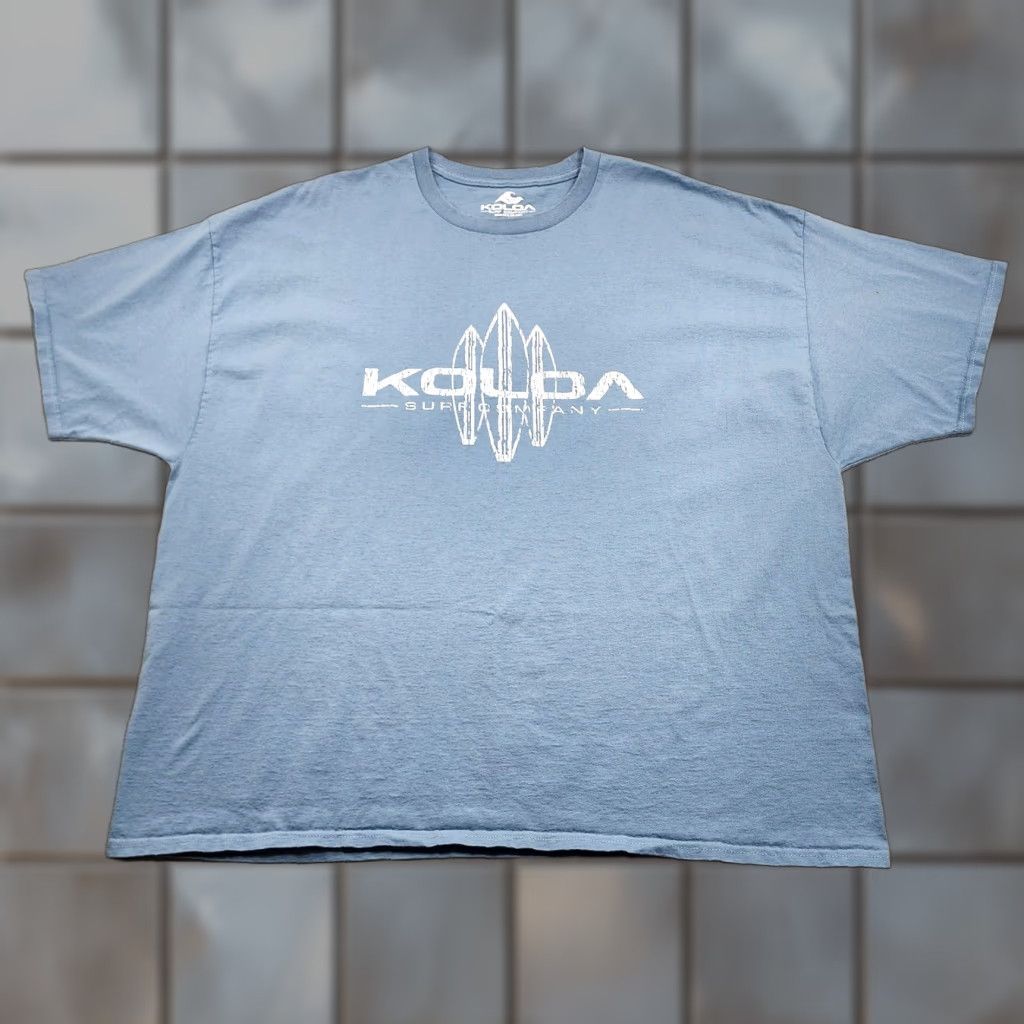 Vintage Koloa Surf Company Shirt Mens 3xl Blue Graphic Tee Short Sleeve Crewneck Surf Shirt Hoodie, Sweatshirt