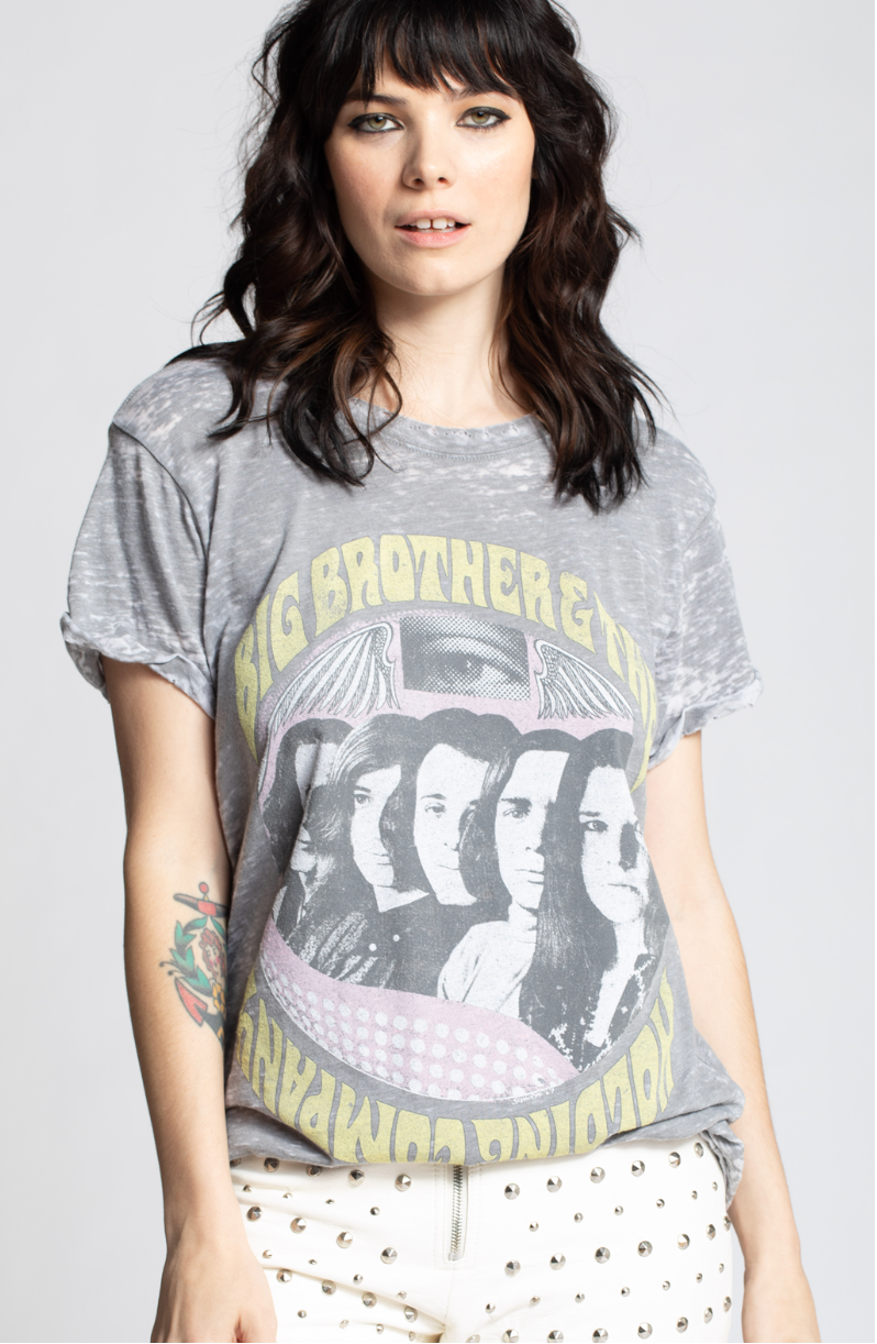 302085 - 530 Big Brother & the Holding Co Burnout Tee Hoodie, Sweatshirt | PodTeesHub.com