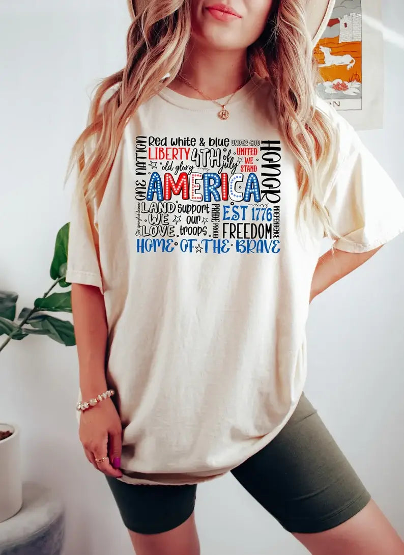 Cute America T-Shirt Hoodie, Sweatshirt | PodTeesHub.com