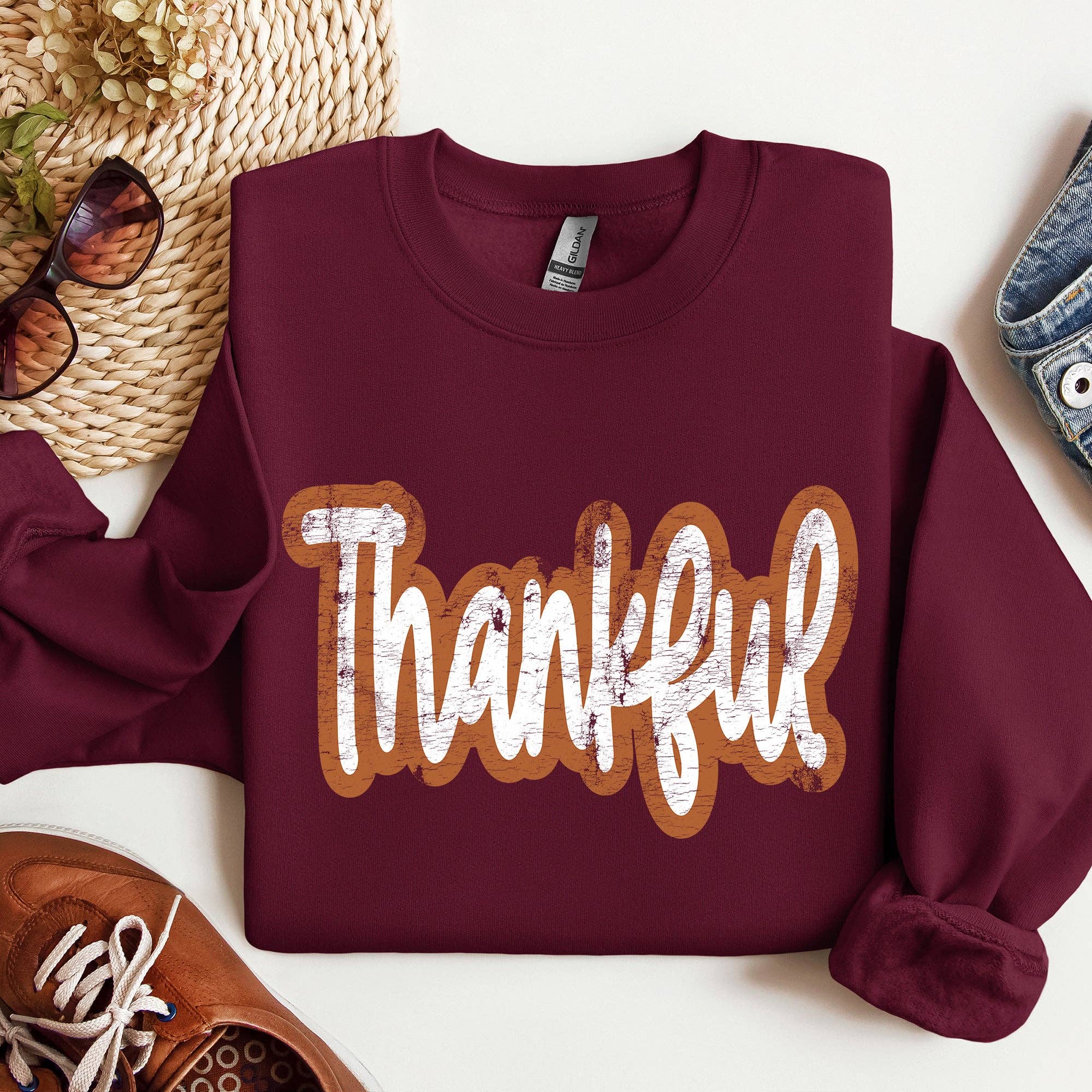 Thankful, Thanksgiving, Positivity Mental Health Sweatshirt T-Shirts, Hoodie | PodTeesHub.com