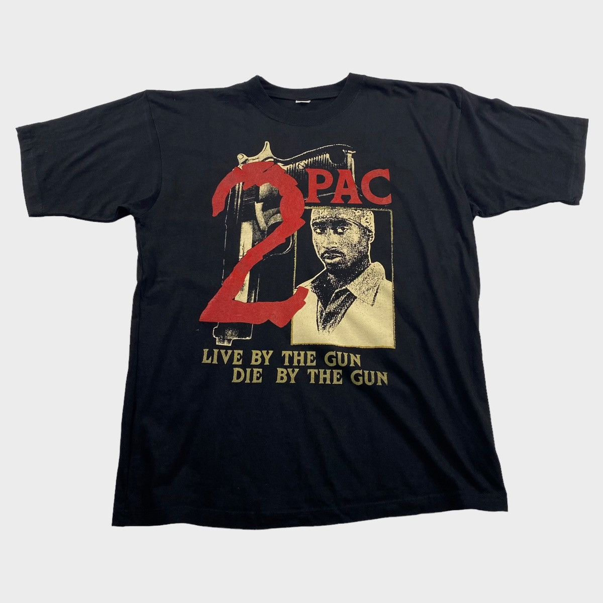 Rap Tees X Vintage 90 S Tupac Live By The Gun Die By The Gun T Shirt Hoodie, Sweatshirt | PodTeesHub.com