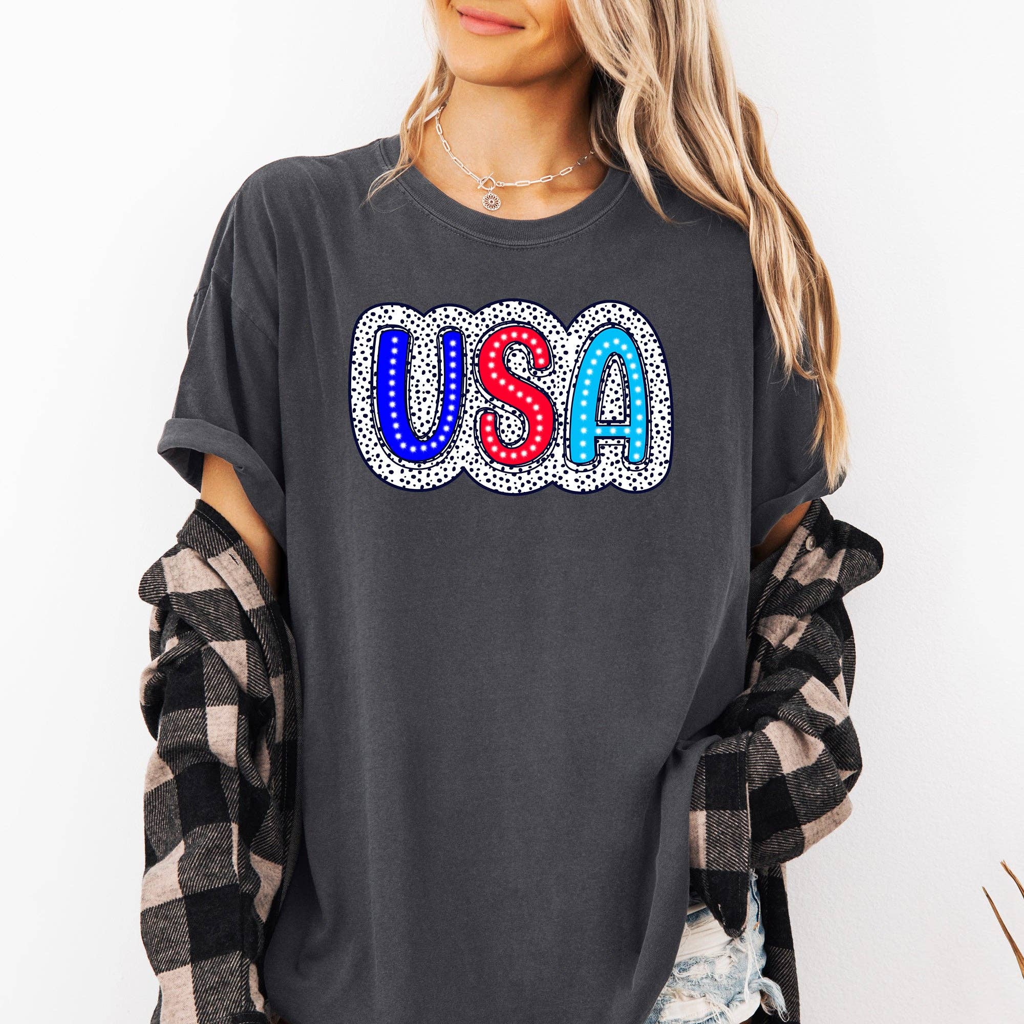USA, Dalmatian Patriotic Red White Blue 4th of July Tshirt Hoodie, Sweatshirt | PodTeesHub.com