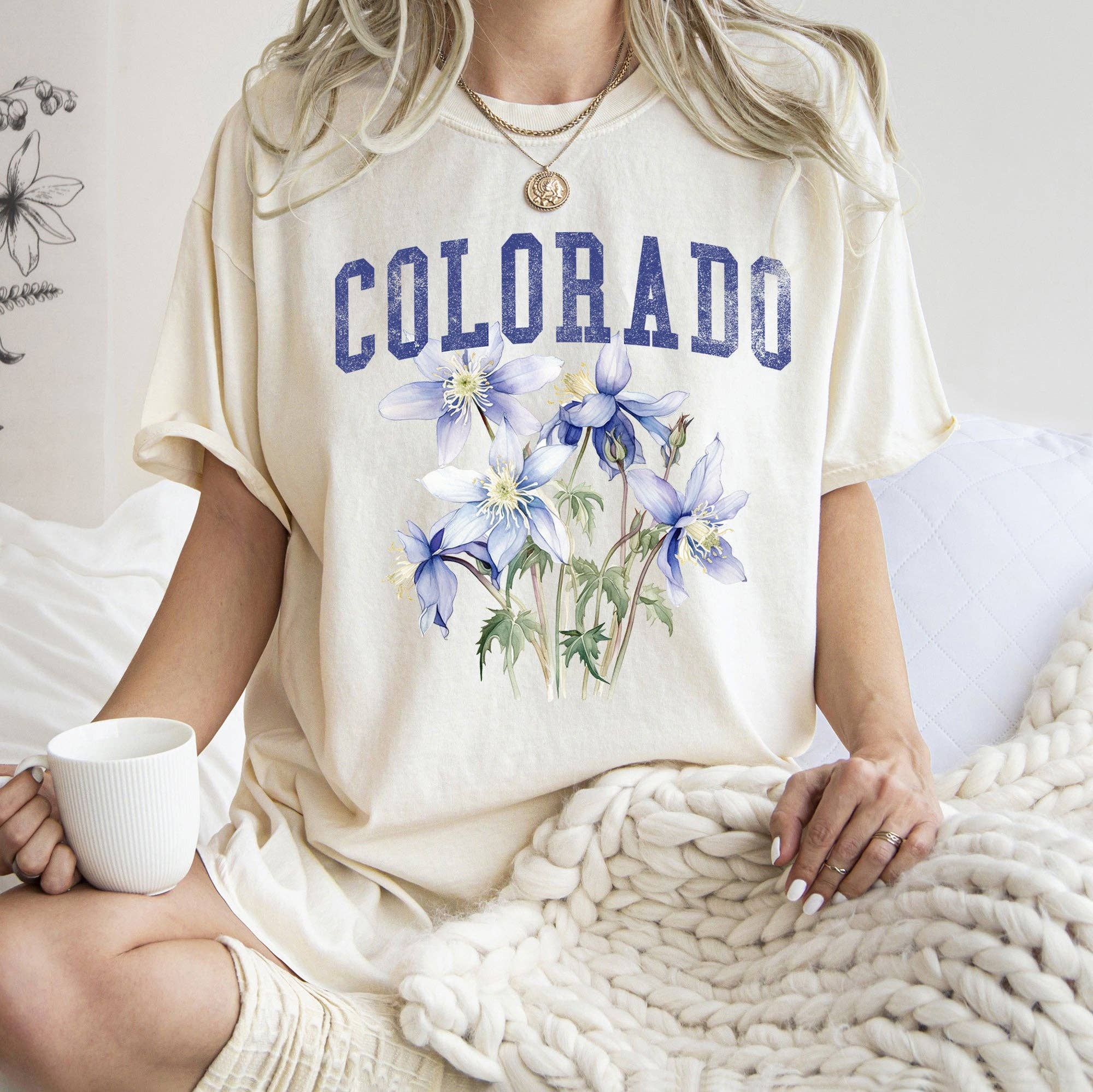 Colorado State Flower T-Shirt Hoodie, Sweatshirt | PodTeesHub.com