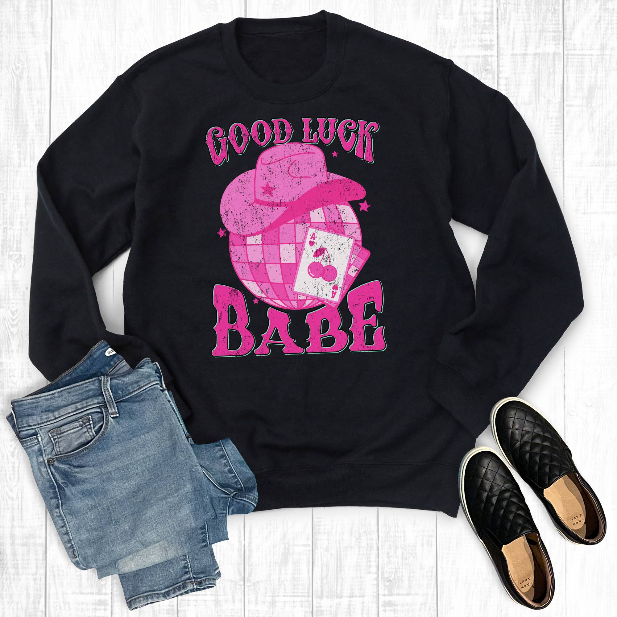 Western Good Luck Babe Sweatshirt T-Shirts, Hoodie | PodTeesHub.com