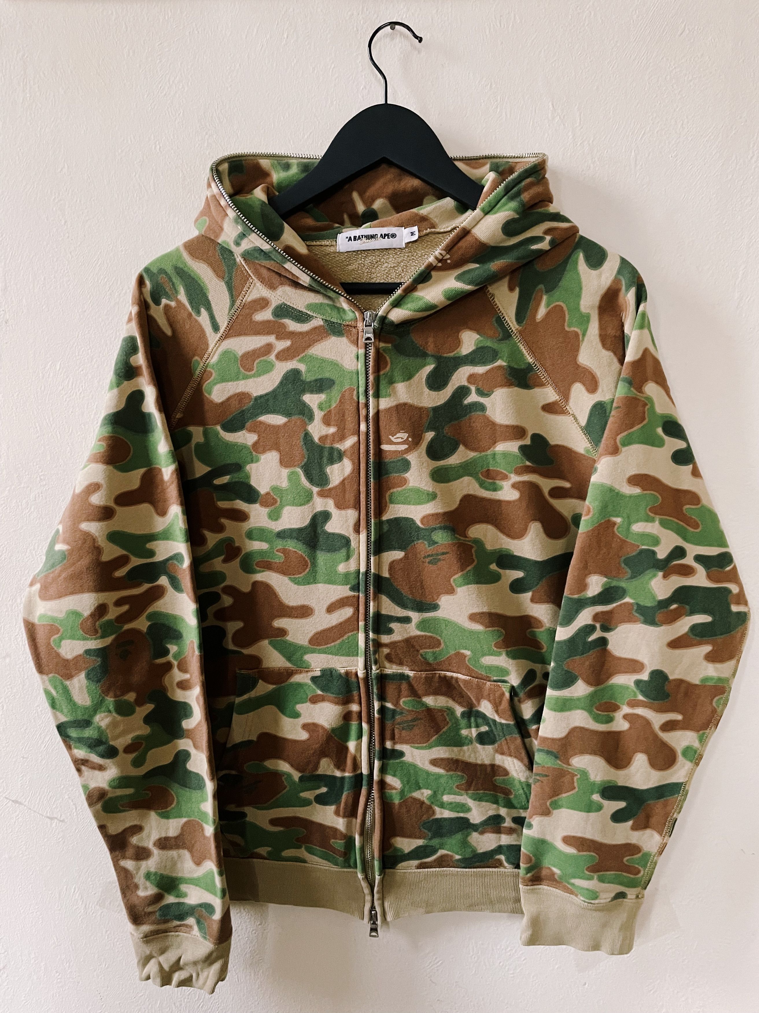 Nigo X Vintage Vintage Y2k Bape A Bathing Ape Puzzle Camo Fullzip Hoodie T-Shirts, Sweatshirt | PodTeesHub.com