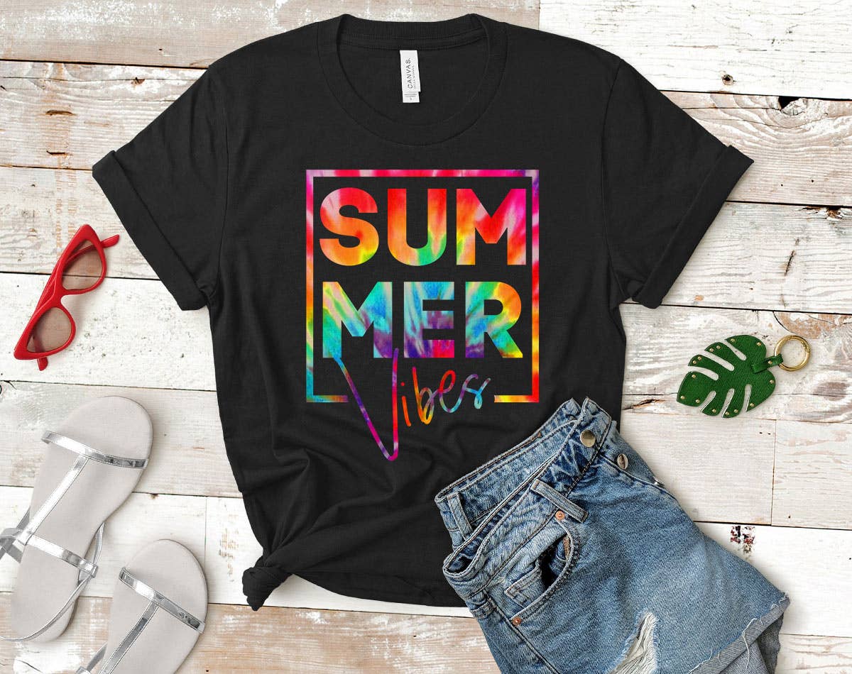 Summer Vibes Tie Dyed - Beach Life Vacation T-Shirt Hoodie, Sweatshirt | PodTeesHub.com