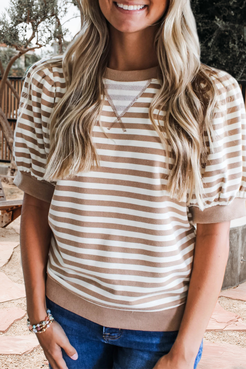 66 Spring 2026 Stripe Short Bubble Sleeve T Shirt (S-Xl) Hoodie, Sweatshirt | PodTeesHub.com