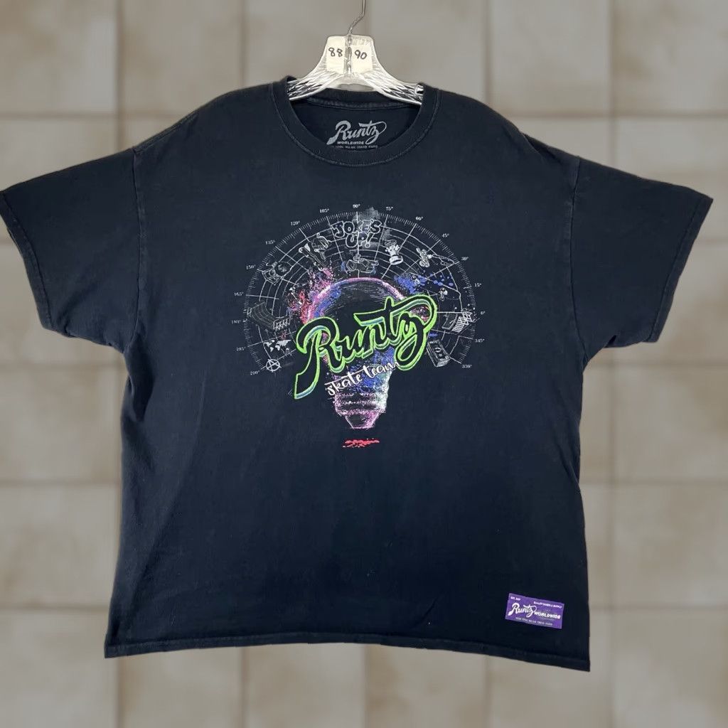 Etro Runtz Graphic T Shirt Xl Black Retro Neon Skate Team Crew Neck Mens Hoodie, Sweatshirt | PodTeesHub.com