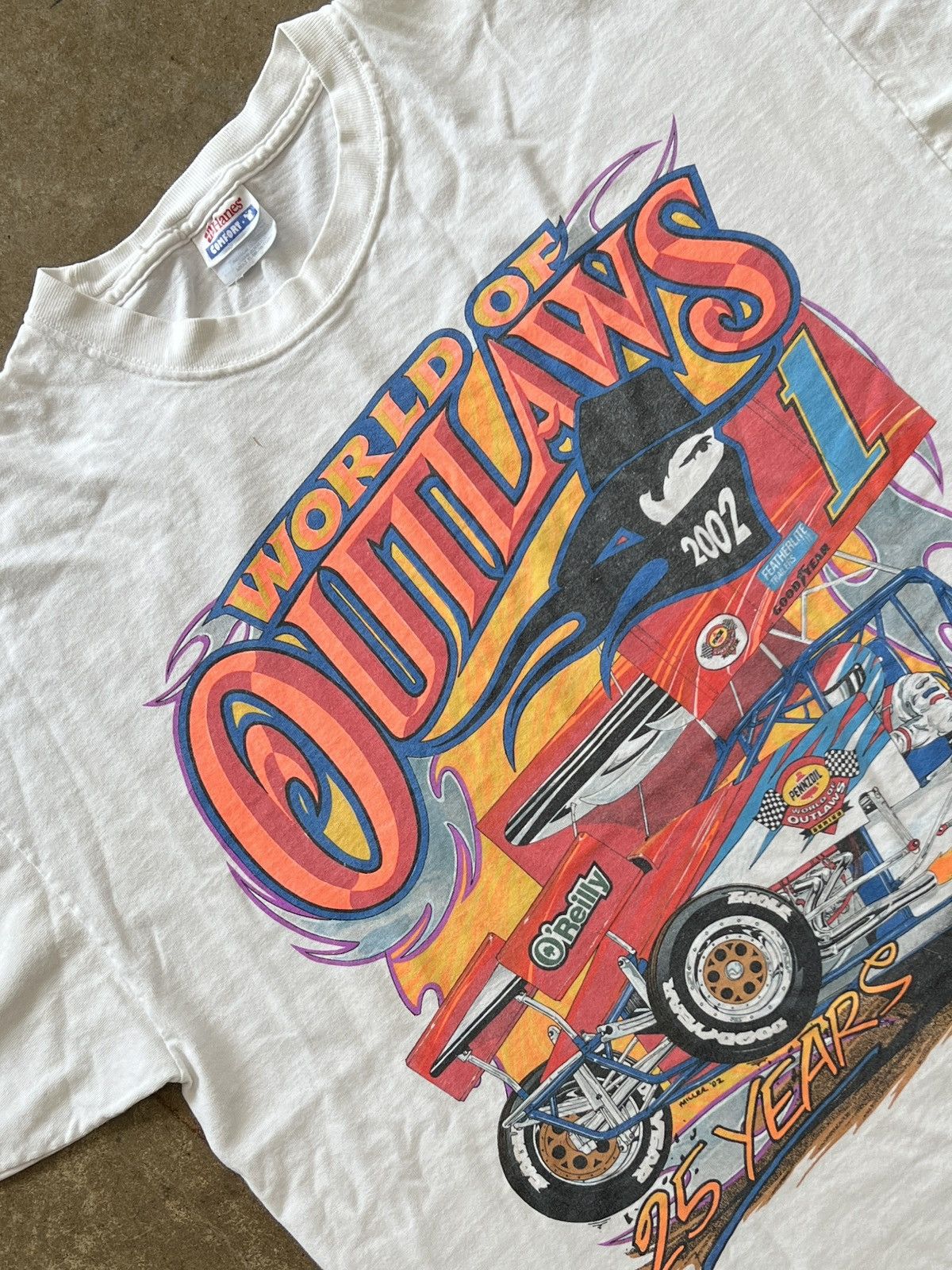 Nascar Vintage 2002 Outlaws O Reilly Goodyear Racing Xl T-Shirts, Hoodie, Sweatshirt