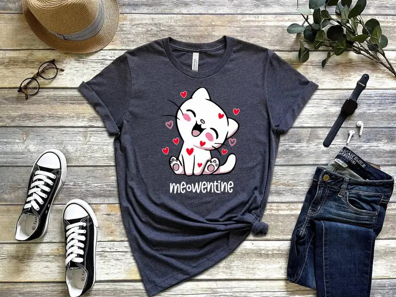 Meowentine T-Shirt Hoodie, Sweatshirt | PodTeesHub.com