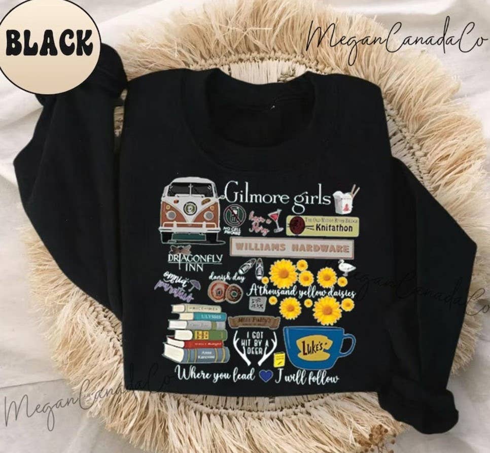 Vintage Stars Hollow Sweatshirt – Luke's Diner Coffee Tee Hoodie | PodTeesHub.com