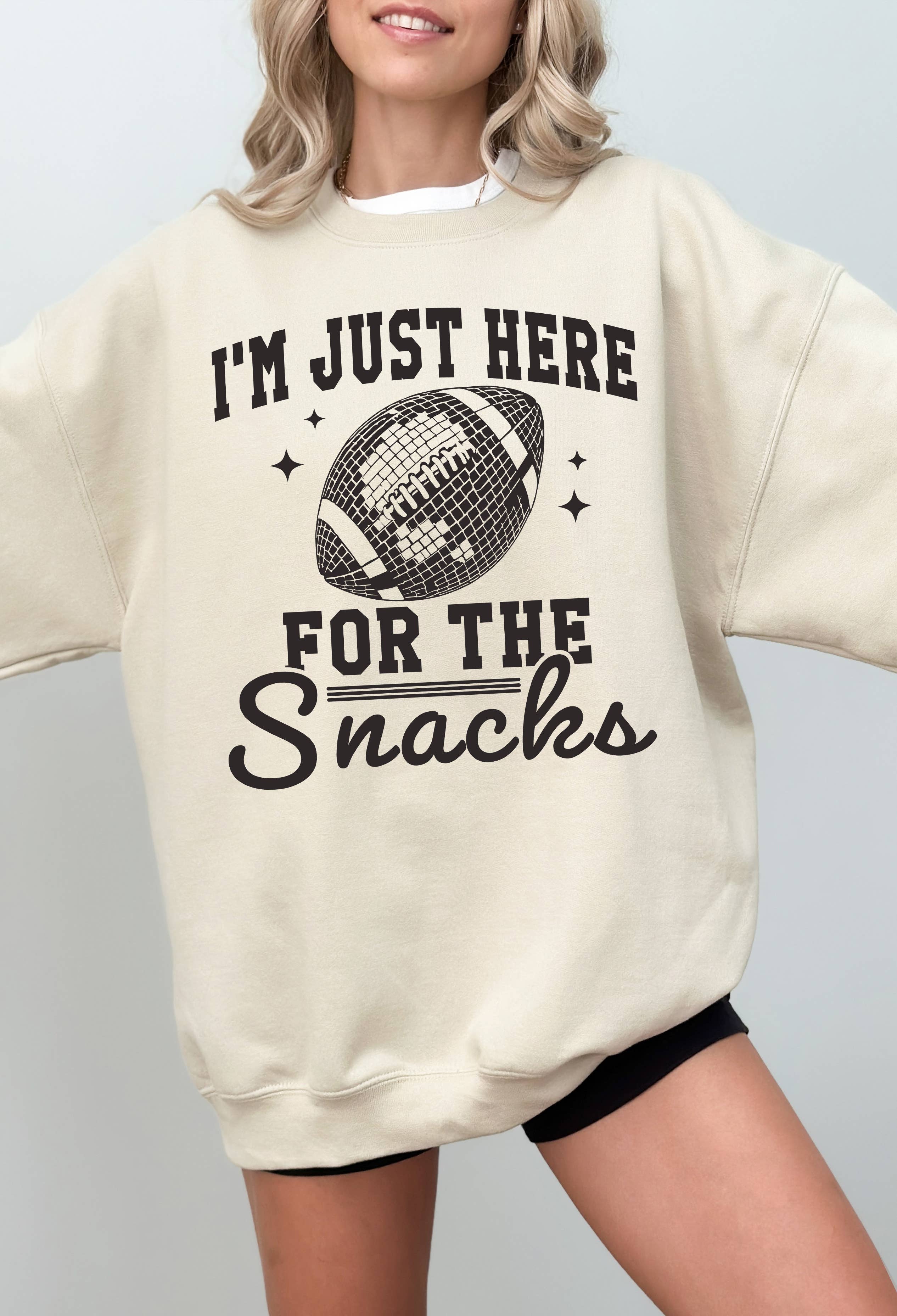 Just Here For the Snacks Graphic Sweater T-Shirts, Hoodie, Sweatshirt | PodTeesHub.com
