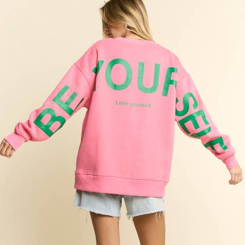 ..Lettering Oversized Sweatshirt SI-28640 T-Shirts, Hoodie | PodTeesHub.com