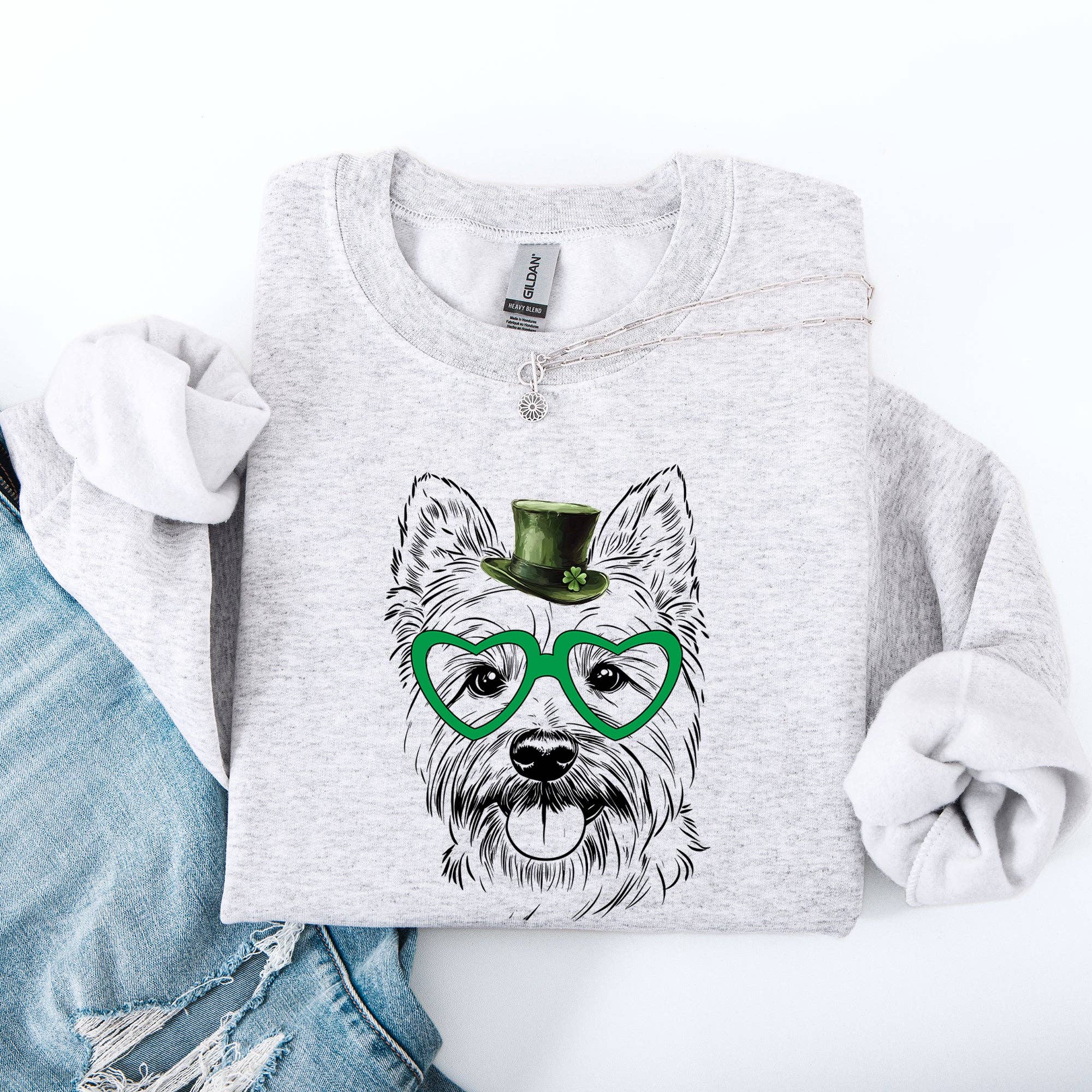 Westie, West Highland White Terrier St Patrick's Sweatshirt T-Shirts, Hoodie | PodTeesHub.com
