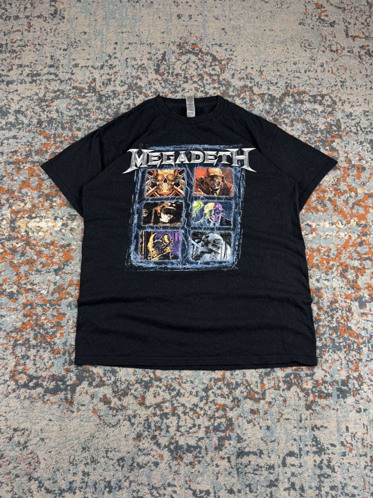 Band Tees Vintage Y2k Megadeth Album Covers Graphic Band Tee Metal Hoodie, Sweatshirt | PodTeesHub.com