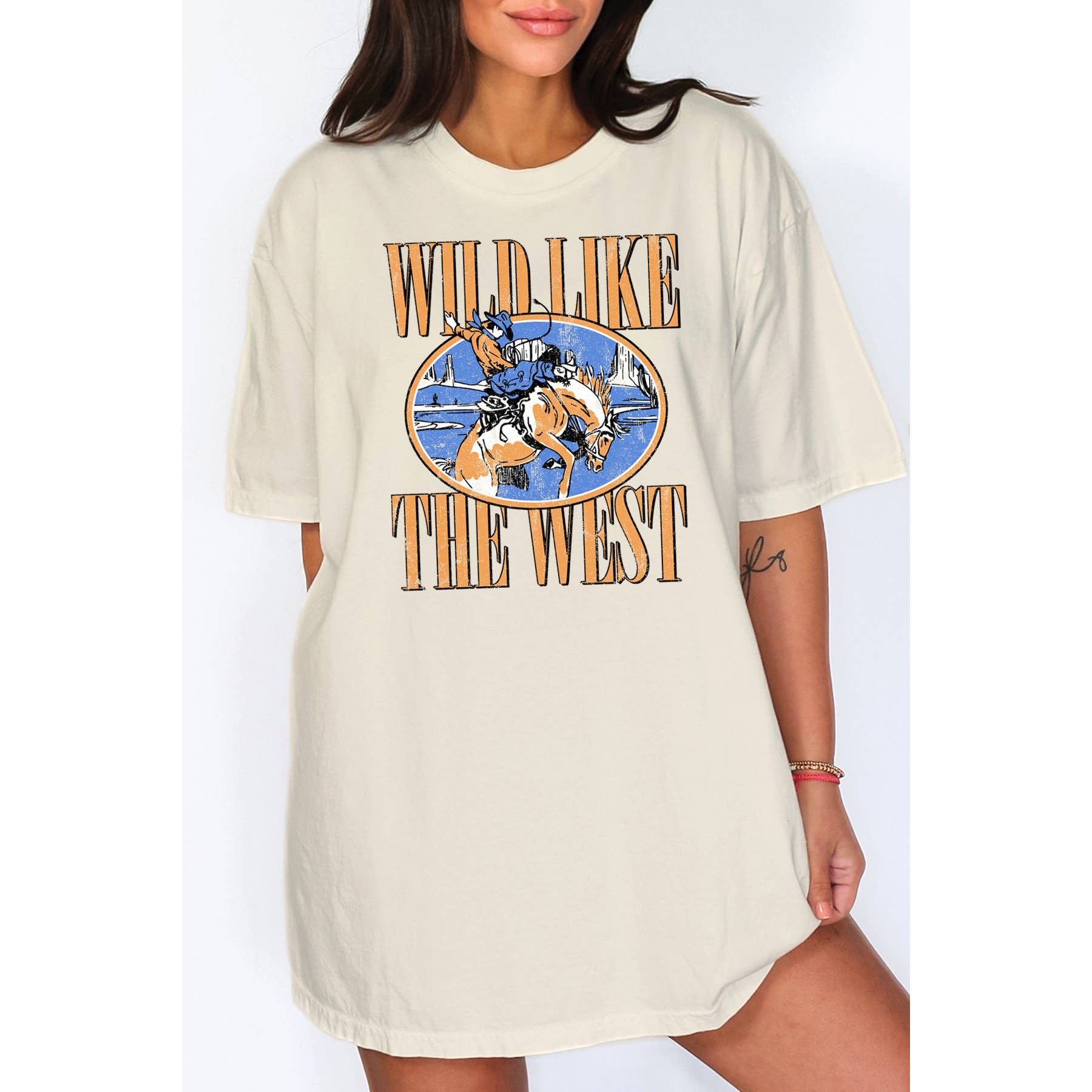 Wild Like the West - Oversized Unisex T Shirt Hoodie, Sweatshirt | PodTeesHub.com