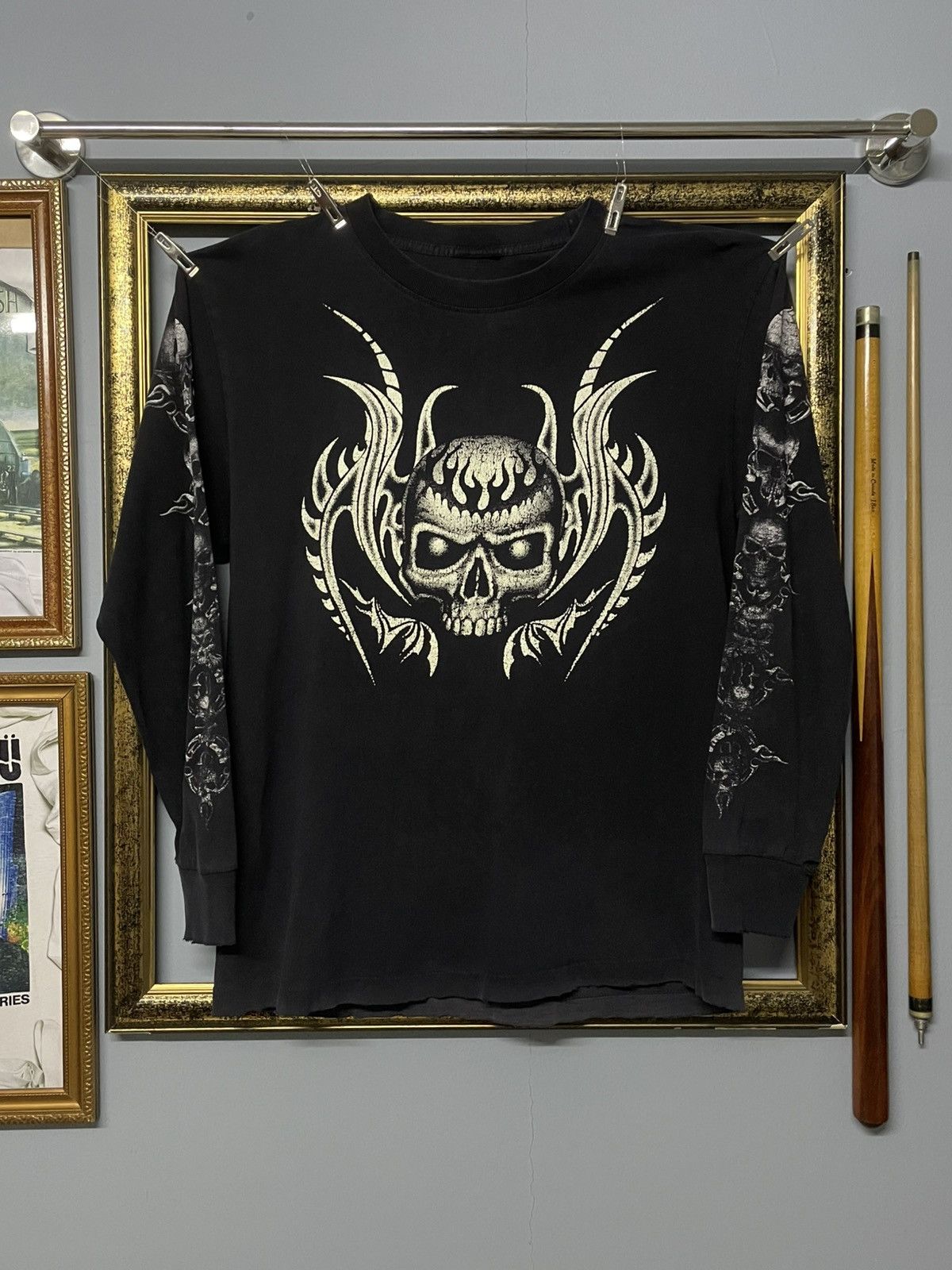 Vintage 1990s Skull Satan Big Head Sunfaded Distressed Tee Hoodie, Sweatshirt | PodTeesHub.com