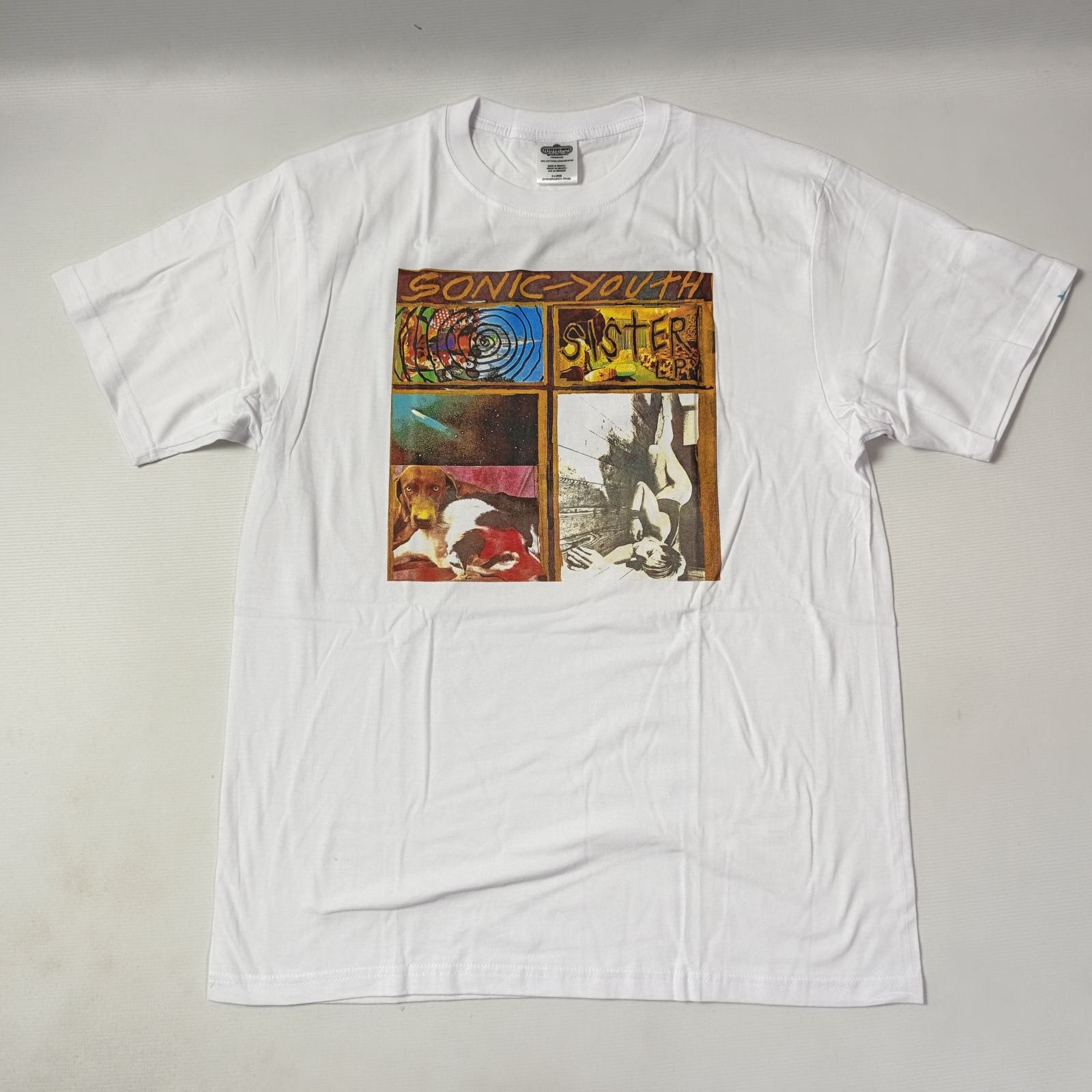 Band Tees Sonic Youth Sisters White Tshirt Winterland Size Xl Hoodie, Sweatshirt | PodTeesHub.com