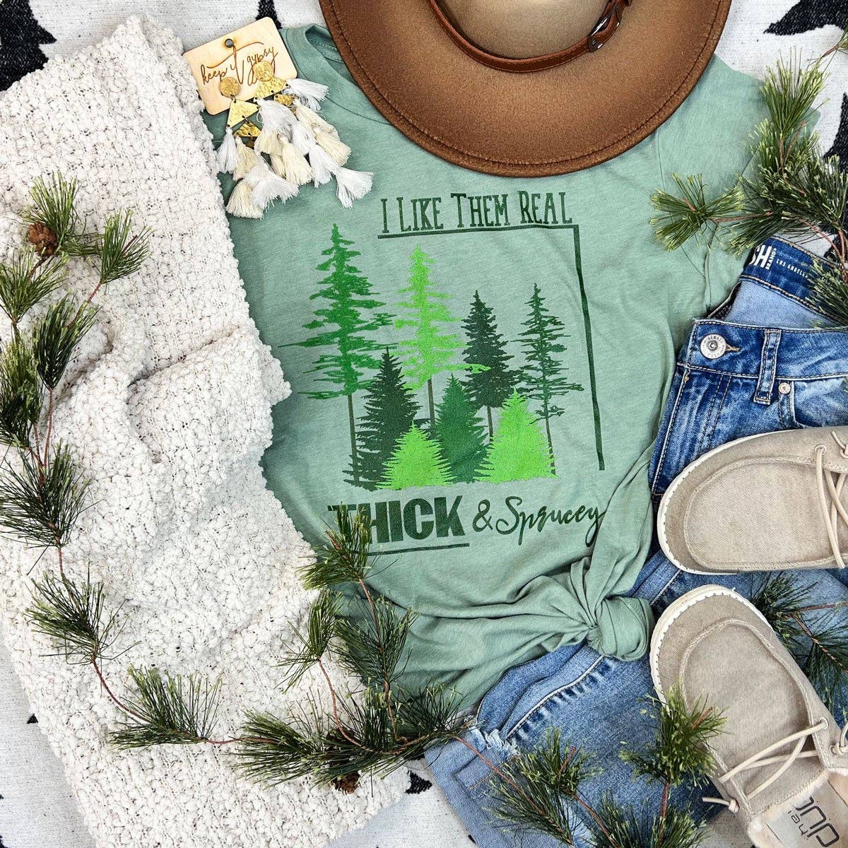 I Like Them Real Thick & Sprucey Tee Hoodie, Sweatshirt | PodTeesHub.com