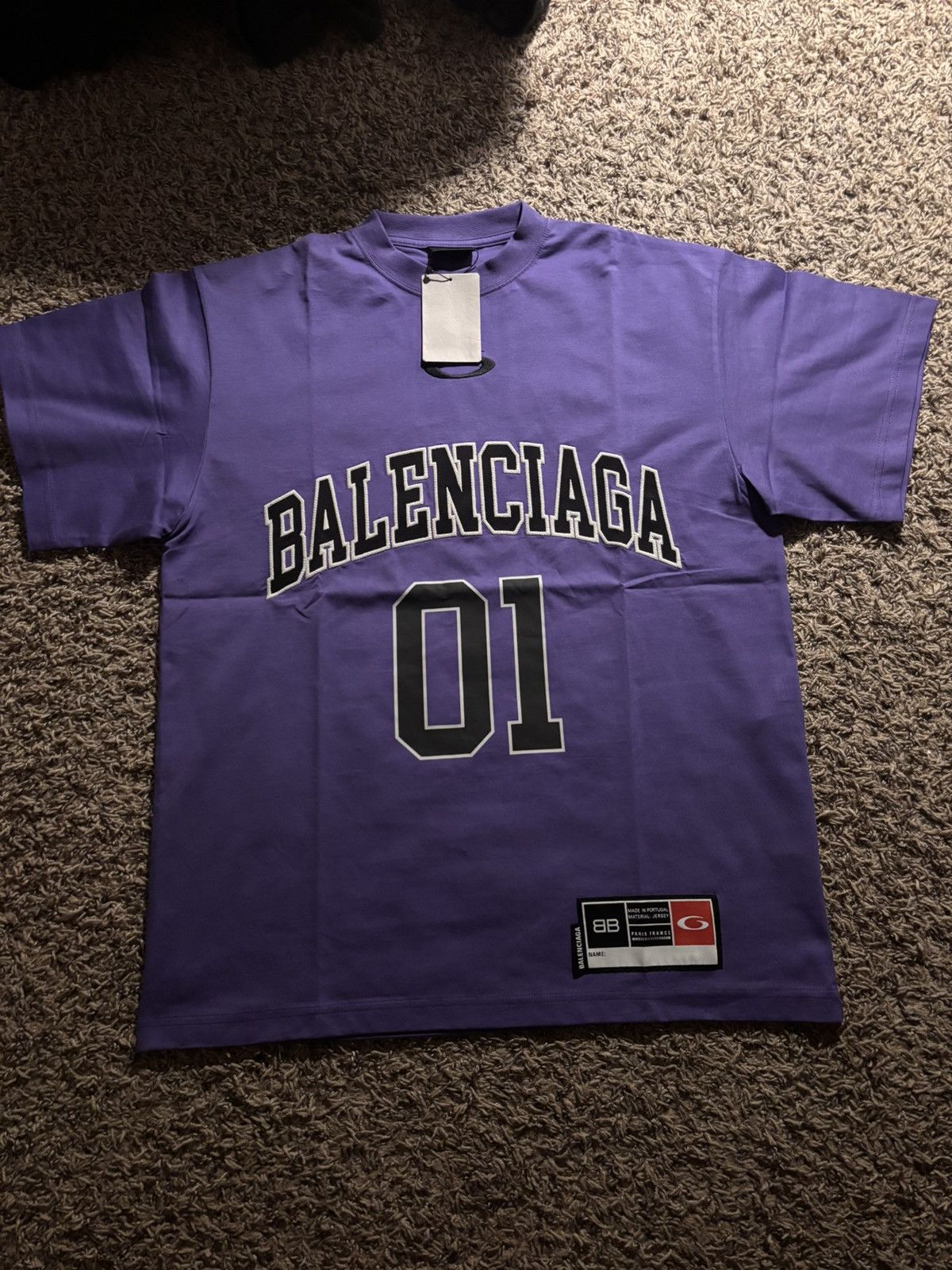 Purple Balenciaga Basketball Series Jersey T Shirt Hoodie, Sweatshirt | PodTeesHub.com
