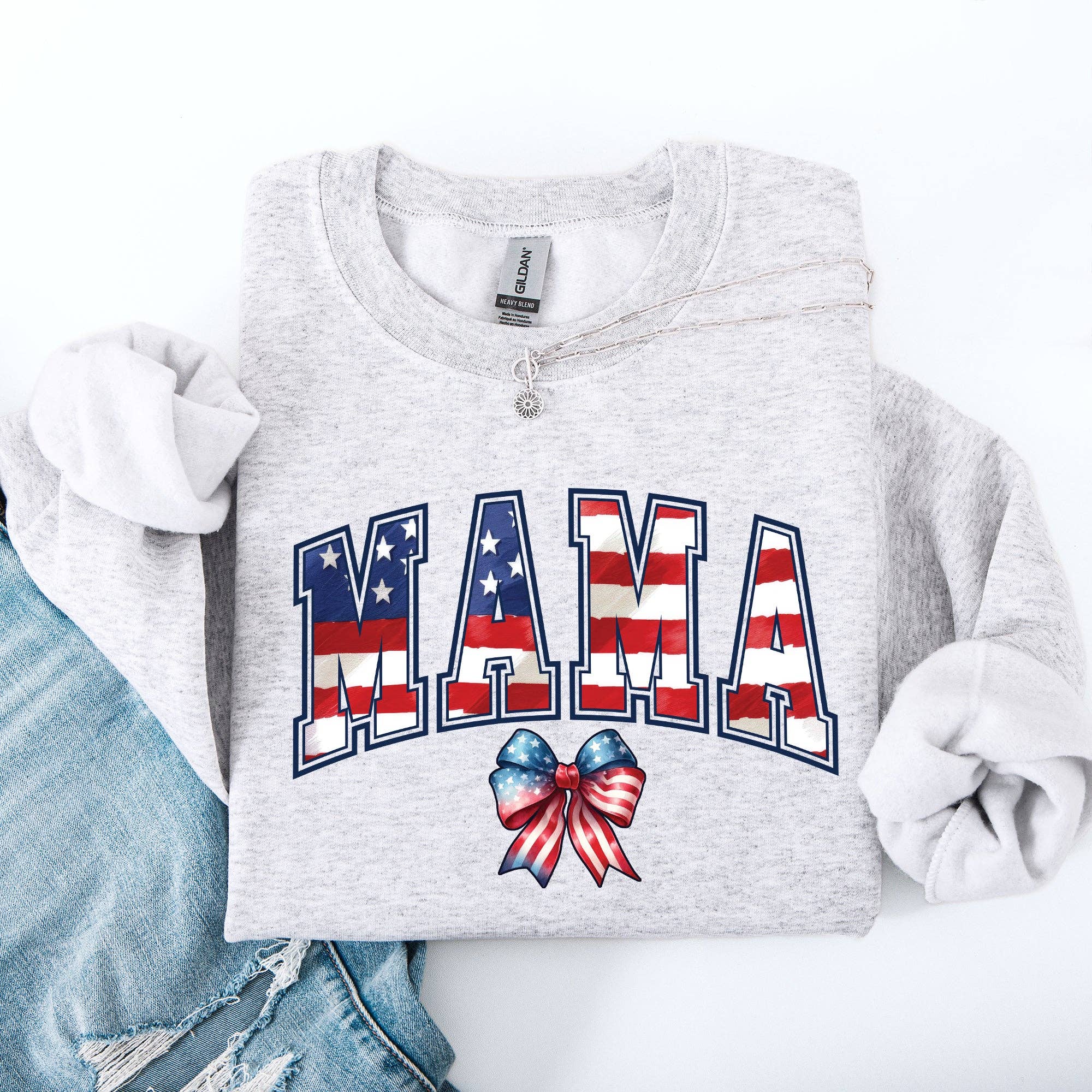Mama, USA Flag, Patriotic, America, 4th of July Sweatshirt T-Shirts, Hoodie | PodTeesHub.com