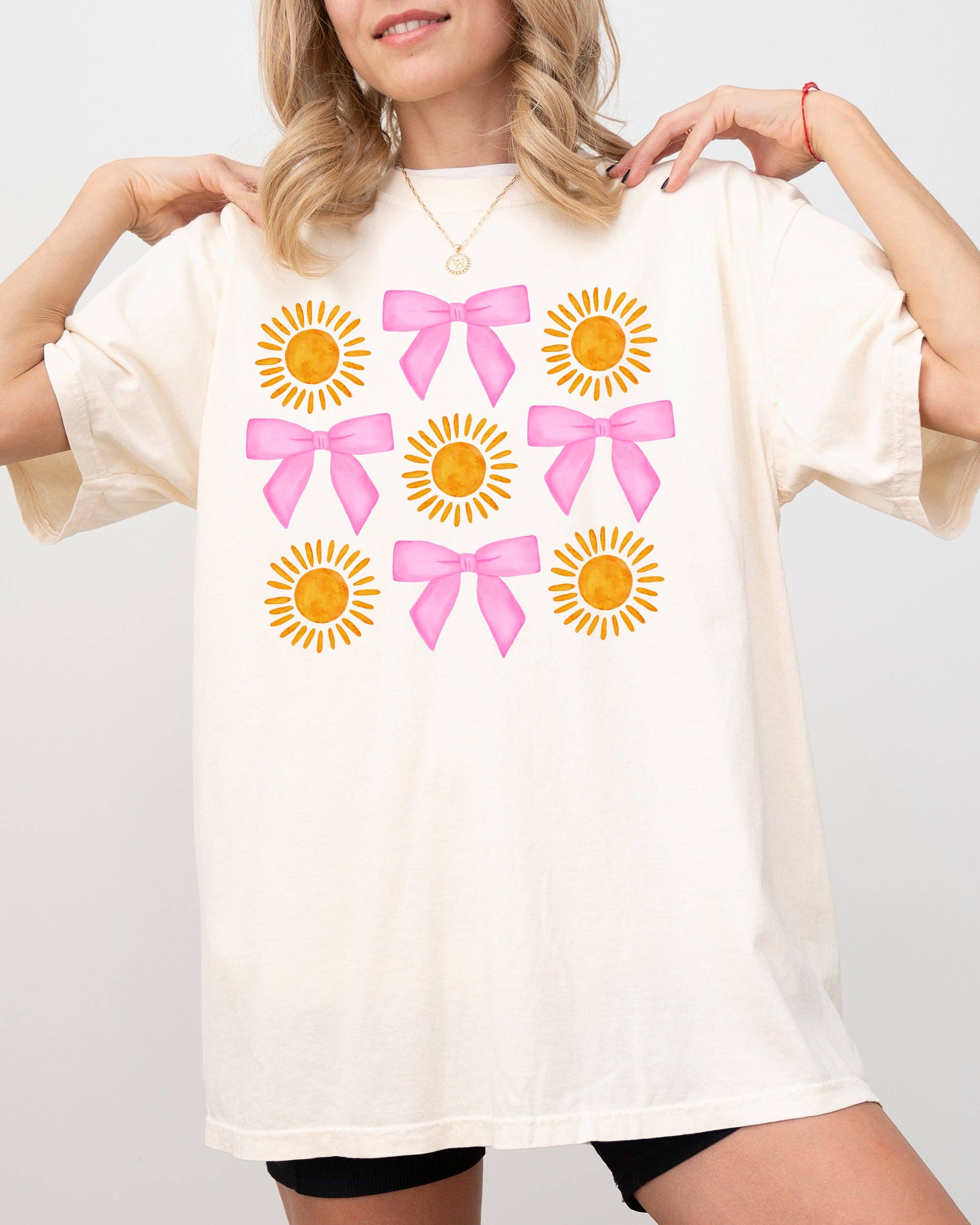 Summer, Sun and Bows, Ribbon Coquette, Hot Girl, Beach Shirt Hoodie, Sweatshirt | PodTeesHub.com