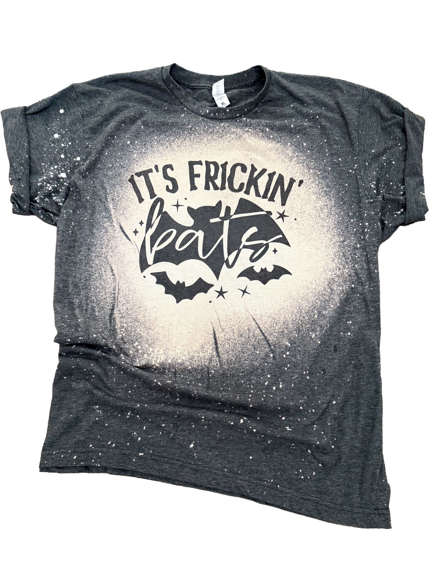 It’S Frickin’ Bats Halloween Bleached Tee Hoodie, Sweatshirt | PodTeesHub.com
