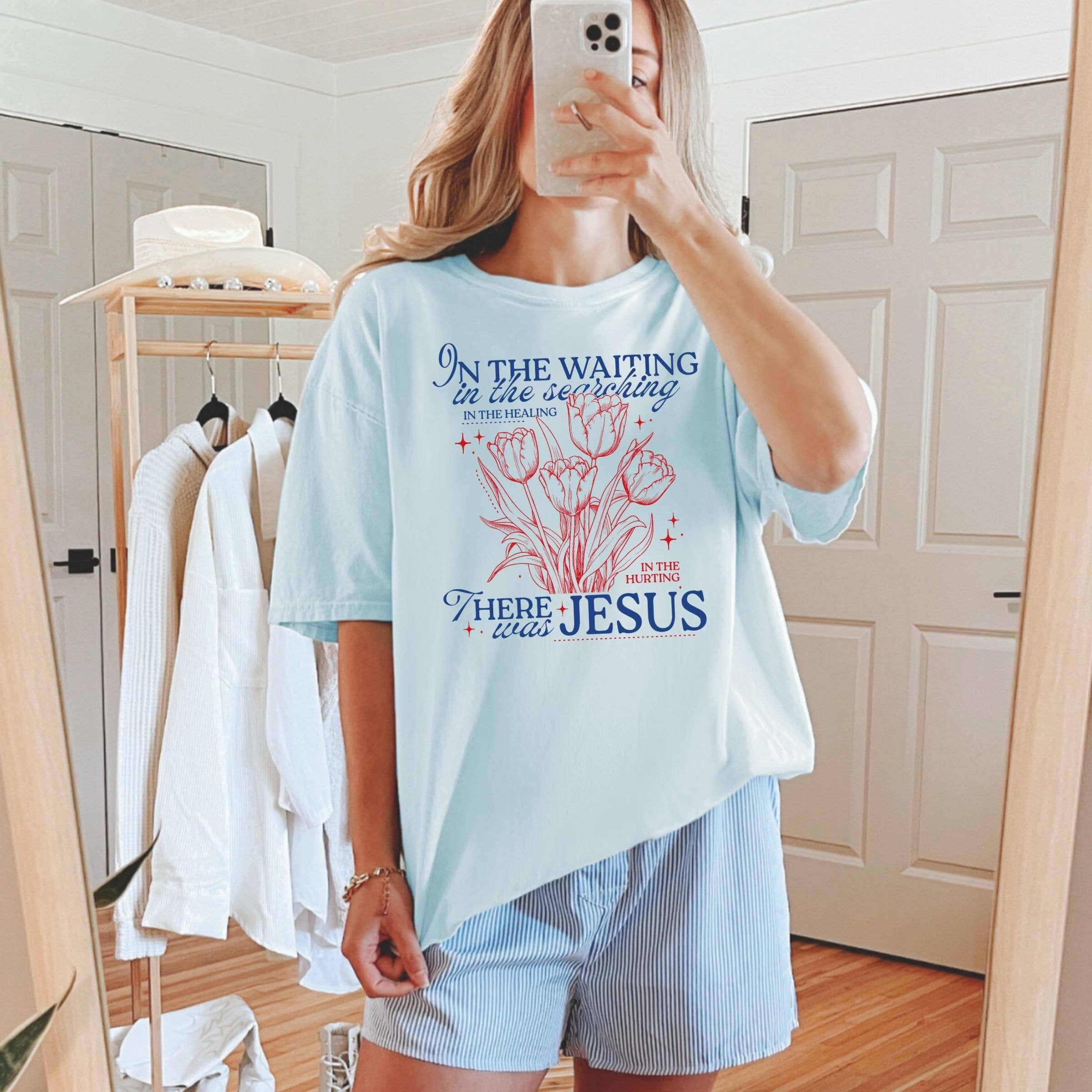 There Was Jesus Christian Spring Graphic Tee Hoodie, Sweatshirt | PodTeesHub.com