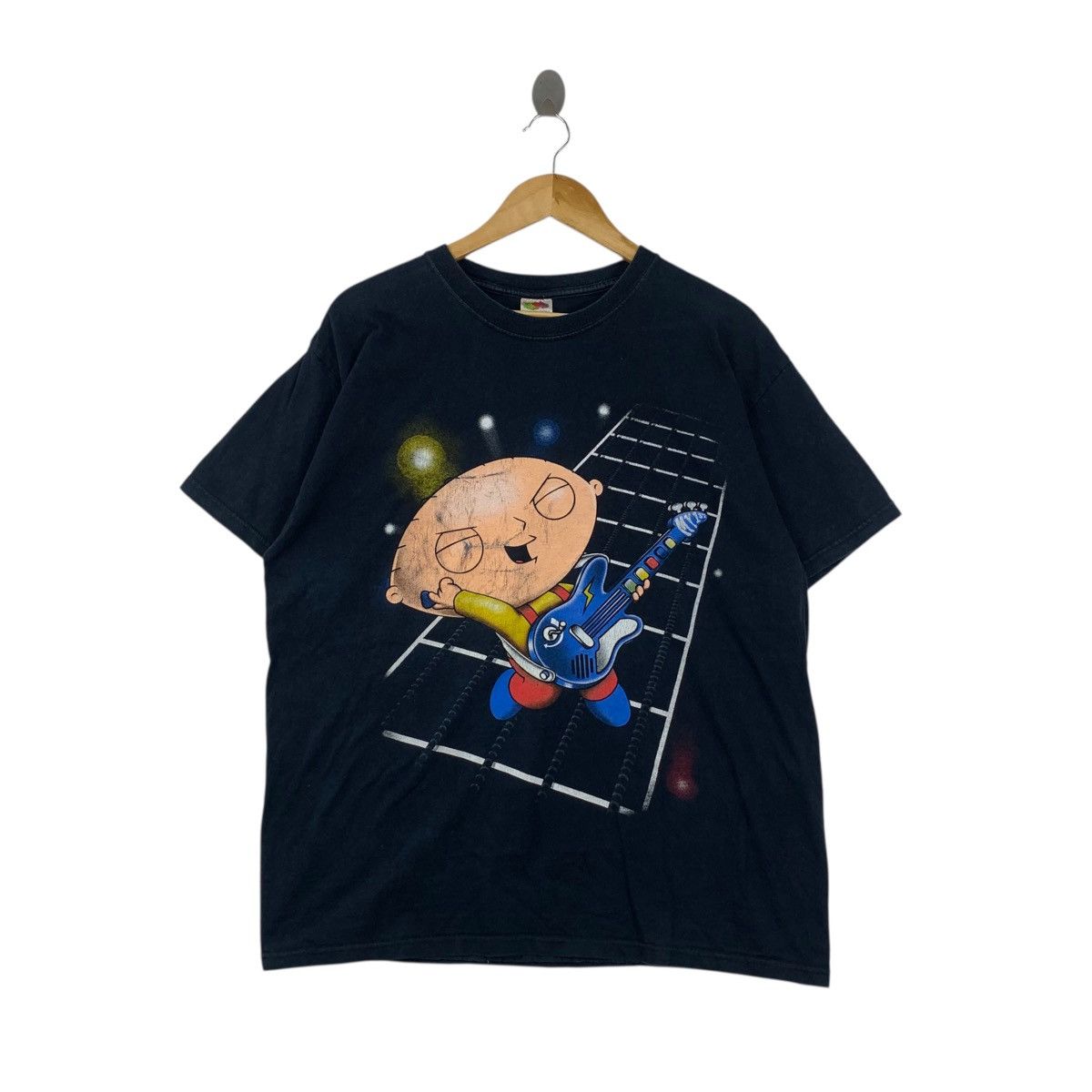 Vintage Family Guy Series Stewie Griffin Guitar Hero Tee Hoodie, Sweatshirt | PodTeesHub.com