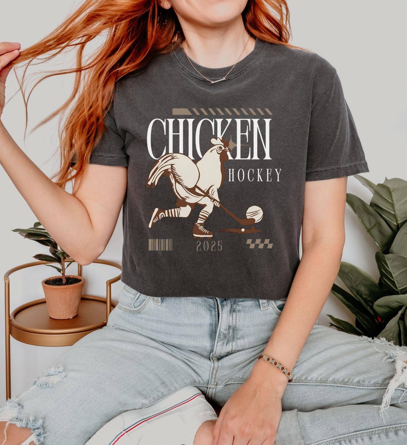 Chicken Hockey Funny Tee For Hockey Fans and Chicken Lovers Hoodie, Sweatshirt | PodTeesHub.com