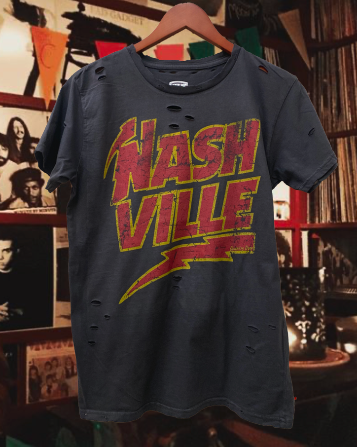 Nashville 90's Vibe Distressed T Shirt Hoodie, Sweatshirt | PodTeesHub.com
