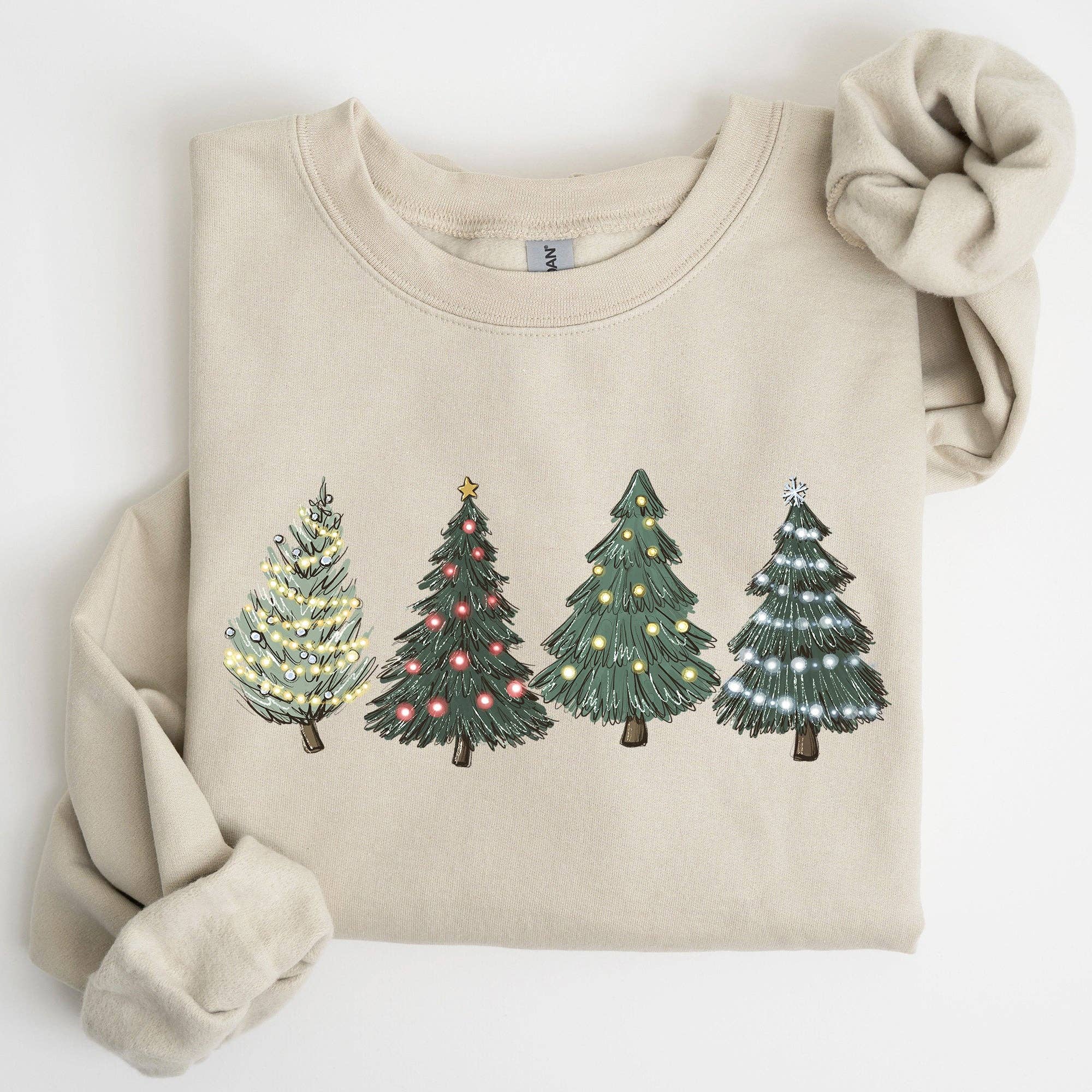 Christmas Trees, Winter, Snow, Santa Sweatshirt T-Shirts, Hoodie | PodTeesHub.com