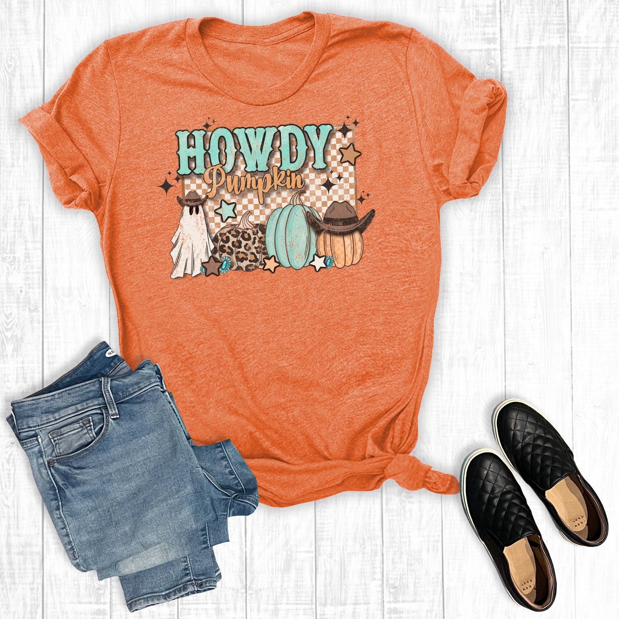 Western Halloween Howdy Pumpkin Graphic Tee Hoodie, Sweatshirt | PodTeesHub.com