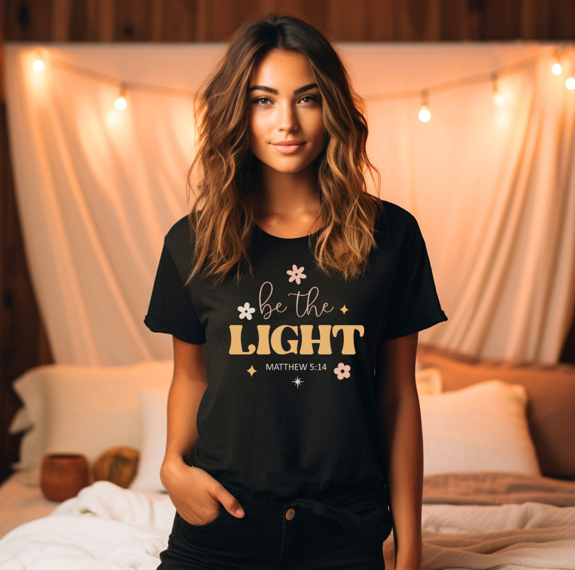 Be the Light Graphic Tee Hoodie, Sweatshirt | PodTeesHub.com