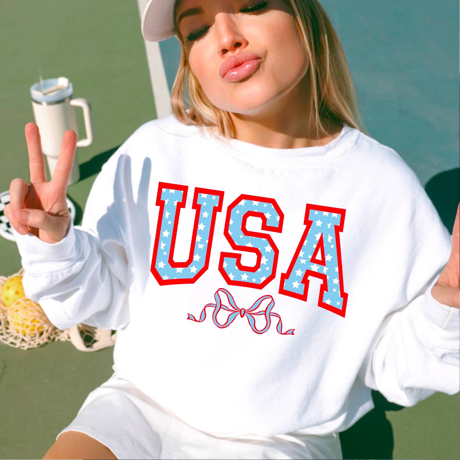 Coquette USA | July 4th Patriotic Sweatshirt T-Shirts, Hoodie | PodTeesHub.com