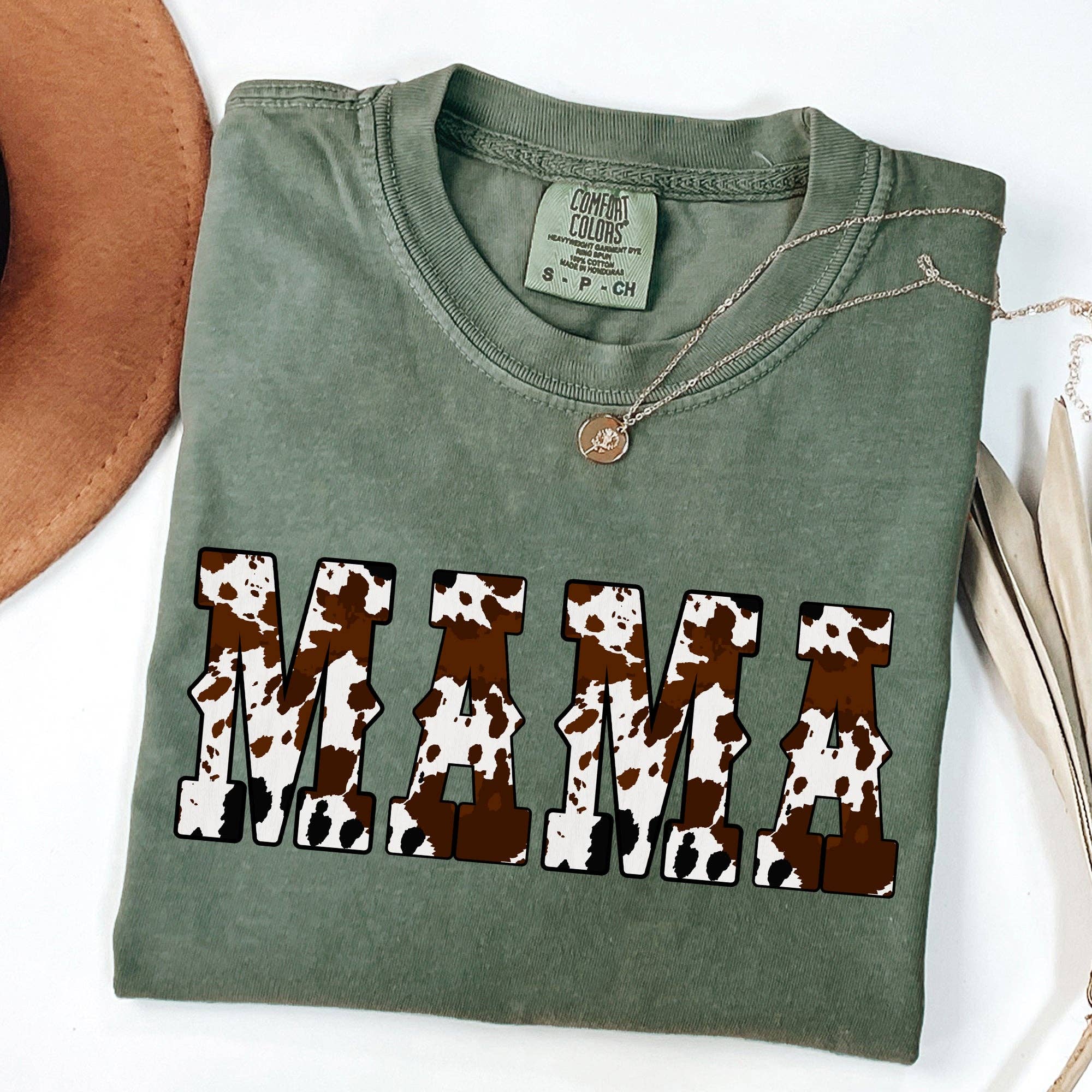 Mama, Cow Print, Western, Country, Retro, Vintage Tshirt Hoodie, Sweatshirt | PodTeesHub.com