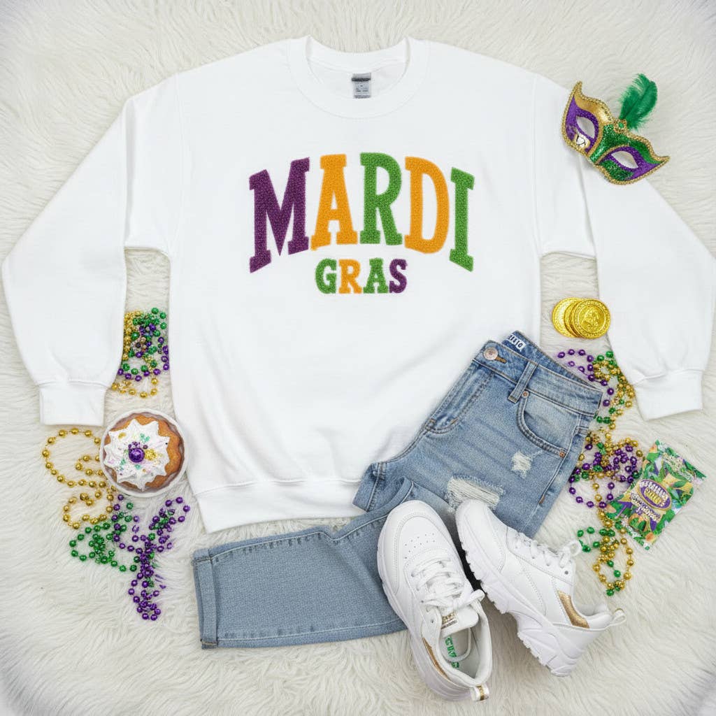 Fluffy Mardi Gras Sweatshirt T-Shirts, Hoodie | PodTeesHub.com