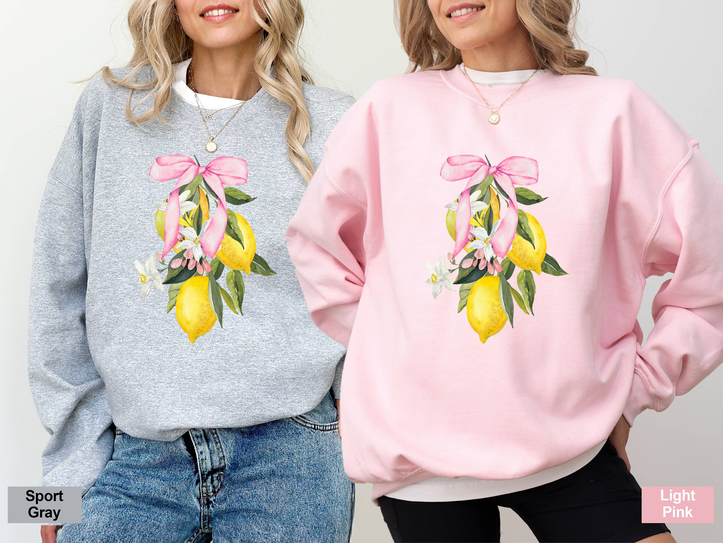 Lemon Sweatshirt, Graphic Apparel, Bows, Cutesy, Trendy T-Shirts, Hoodie | PodTeesHub.com